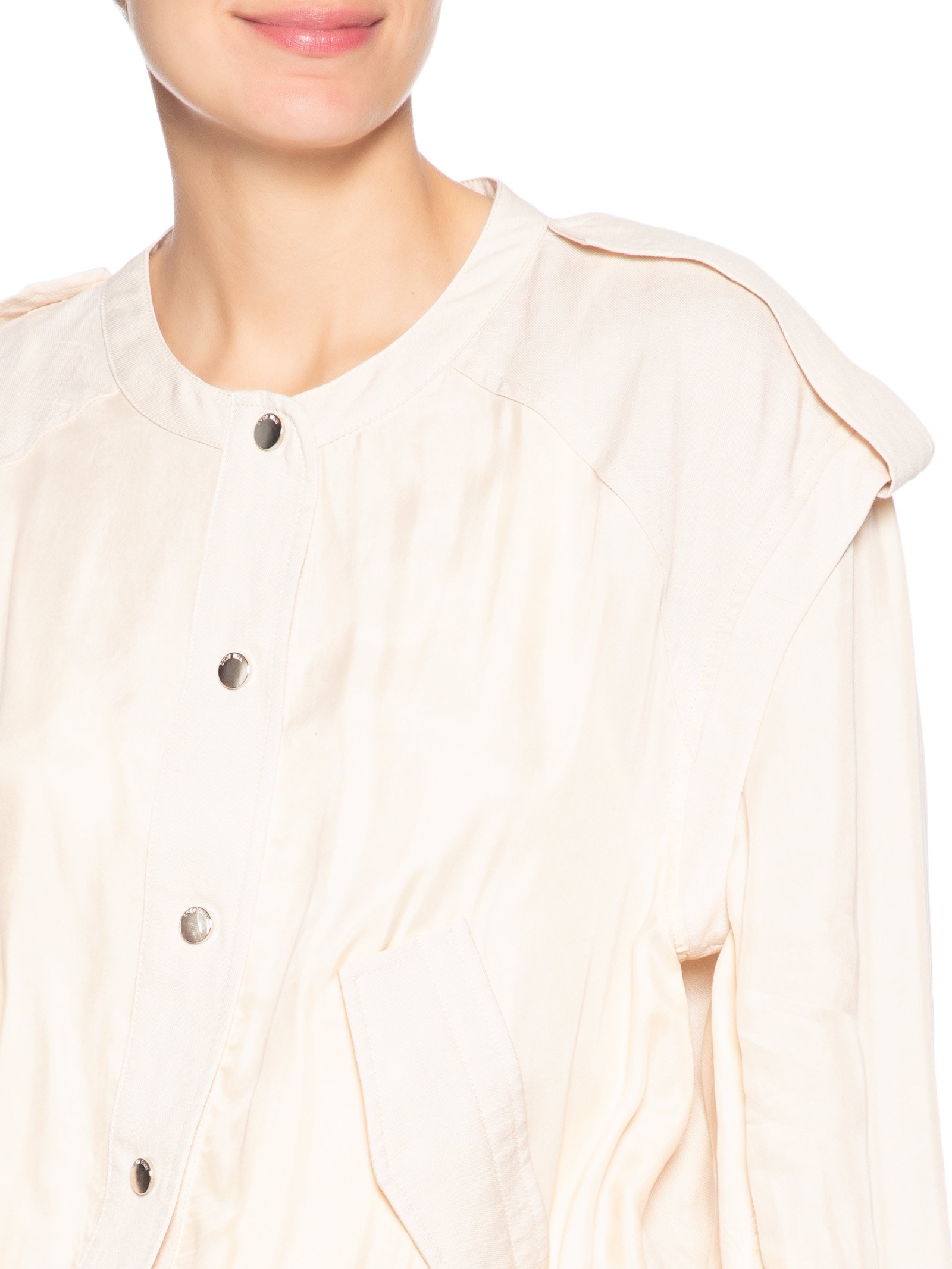 Jaqueta Feminina Recortes Tess Off White Animale Jeans