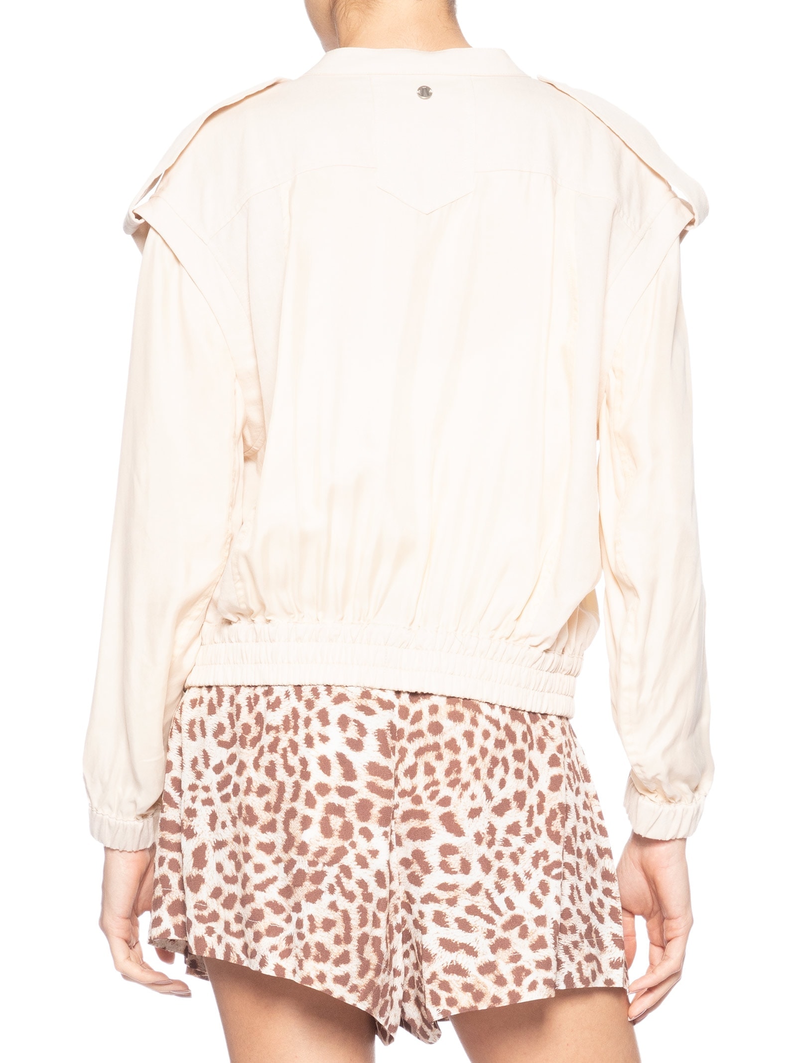 Jaqueta Feminina Recortes Tess Off White Animale Jeans