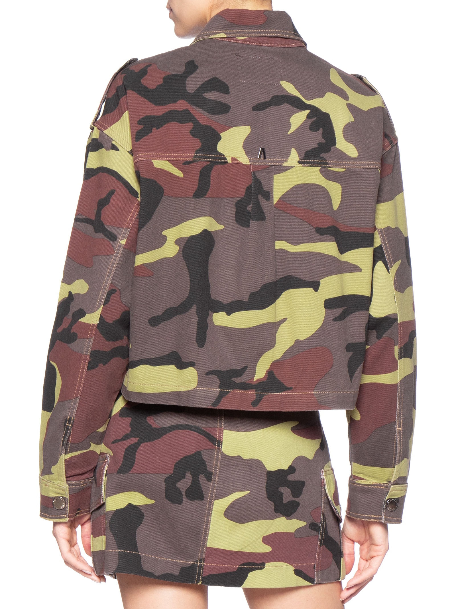 Jaqueta Feminina Sarja Camuflada Verde Animale Jeans