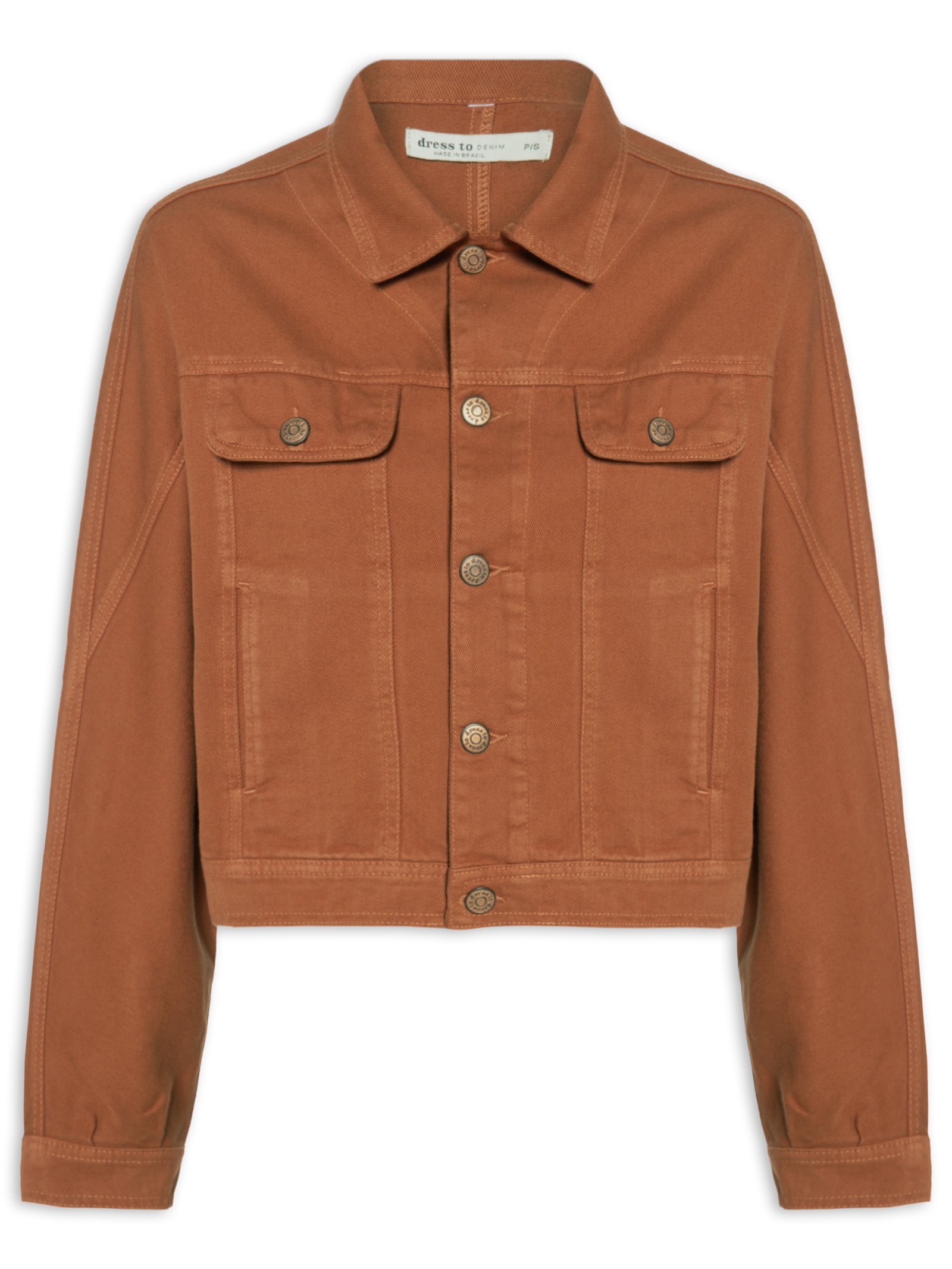 Jaqueta Feminina Sarja Color Marrom Dress To