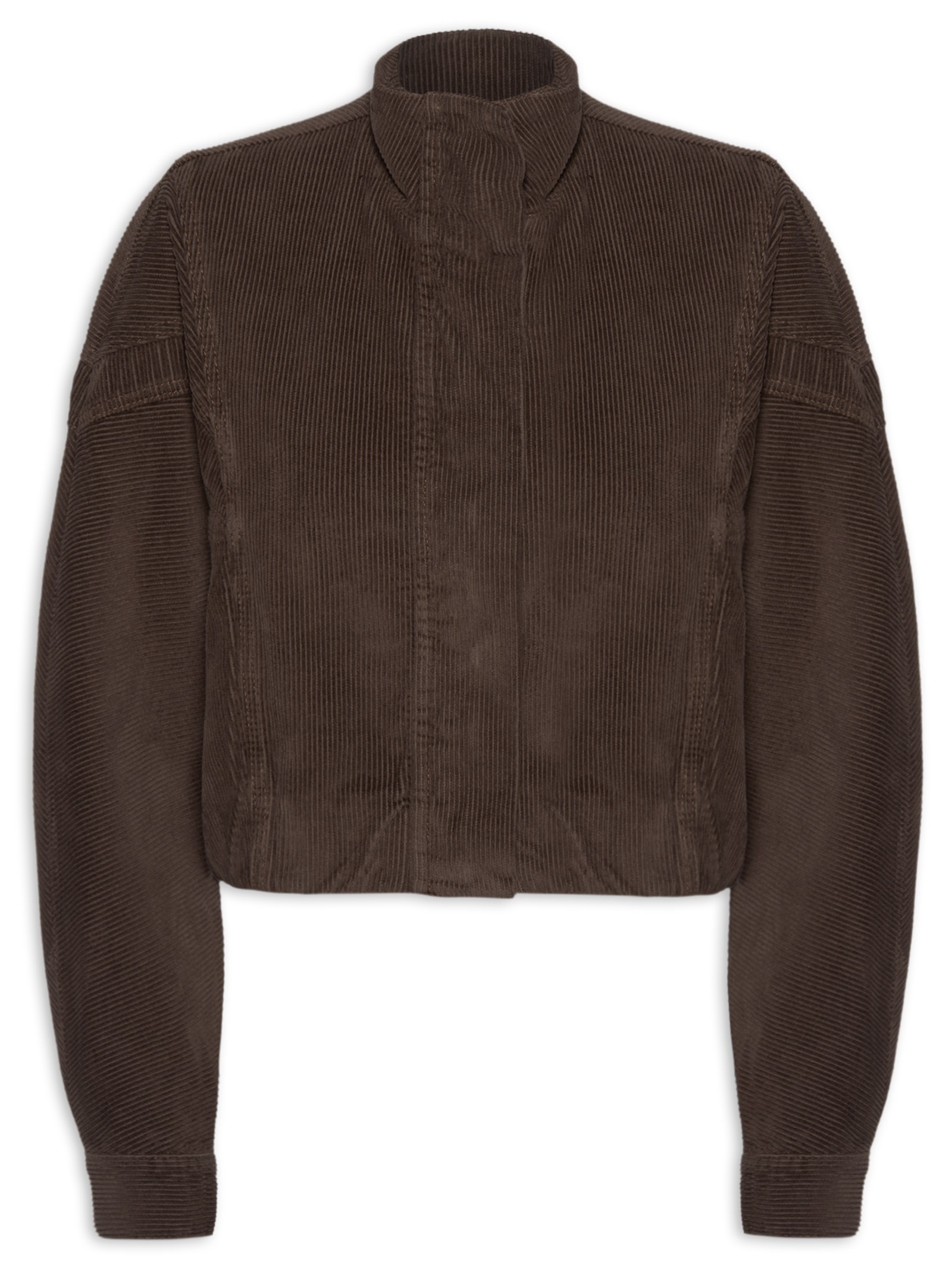 Jaqueta Feminina Sarja Cotelê Bomber Marrom Animale Jeans