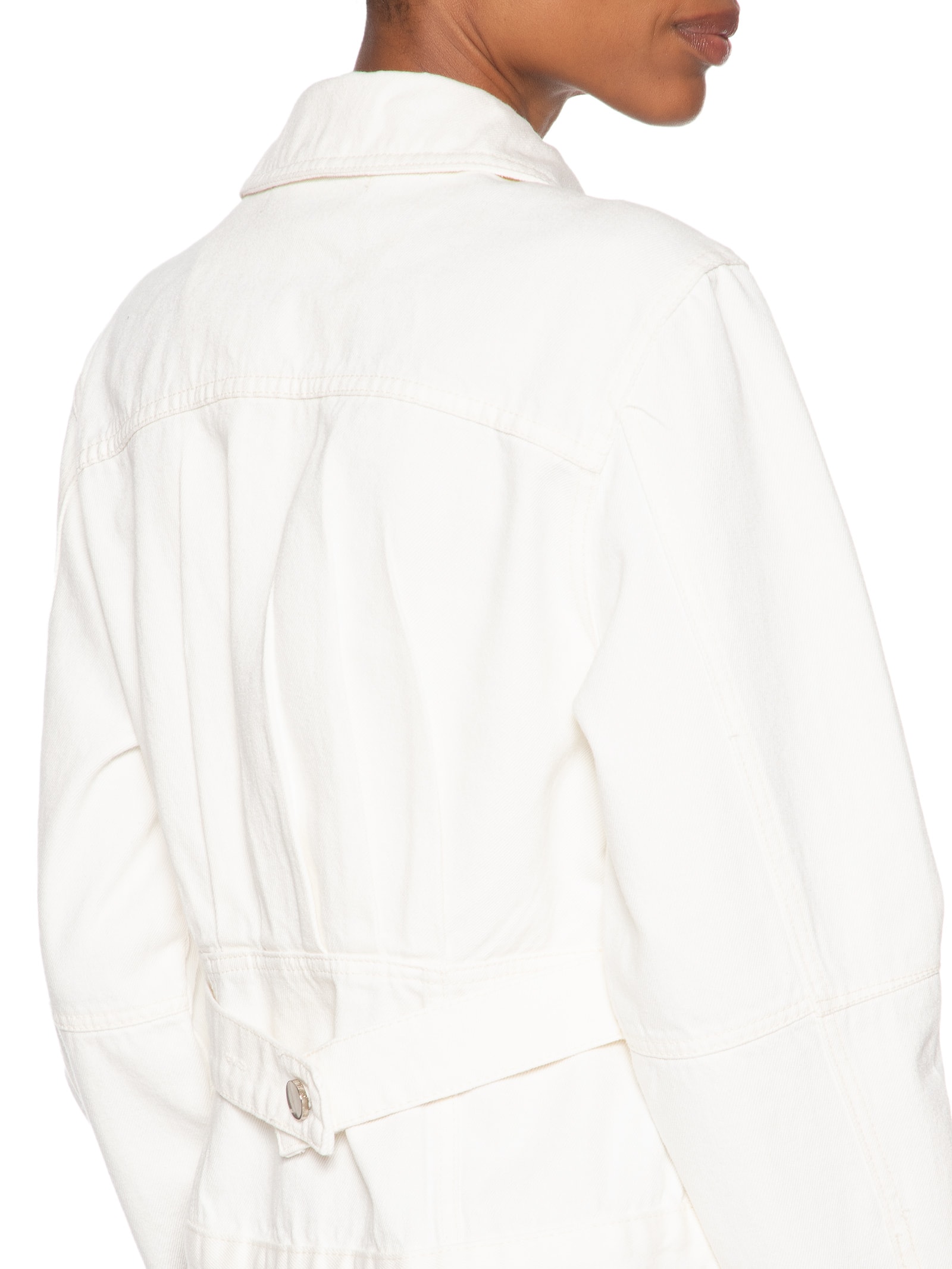 Jaqueta Feminina Sarja Detalhe Costas Branco Animale