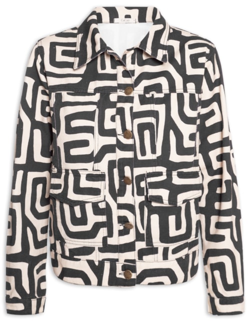 Jaqueta Feminina Sarja Est – Branco