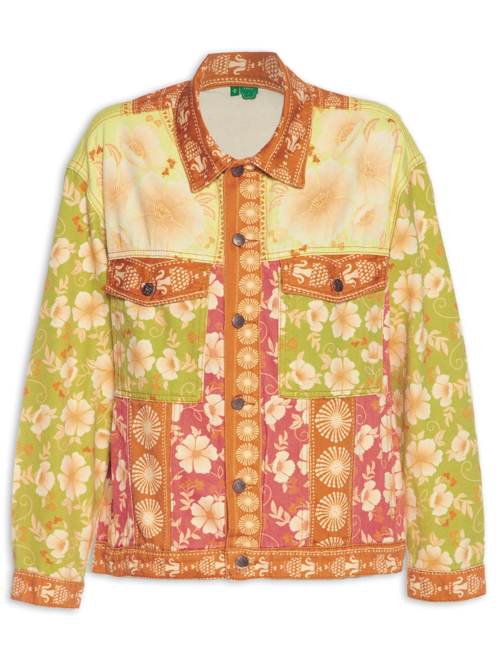 Jaqueta Feminina Sarja Floral Veraneio Engenharia Marrom Farm