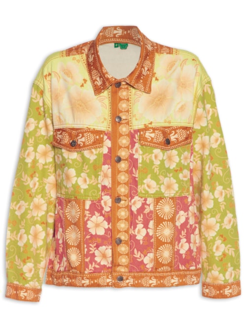 Jaqueta Feminina Sarja Floral Veraneio Engenharia – Marrom