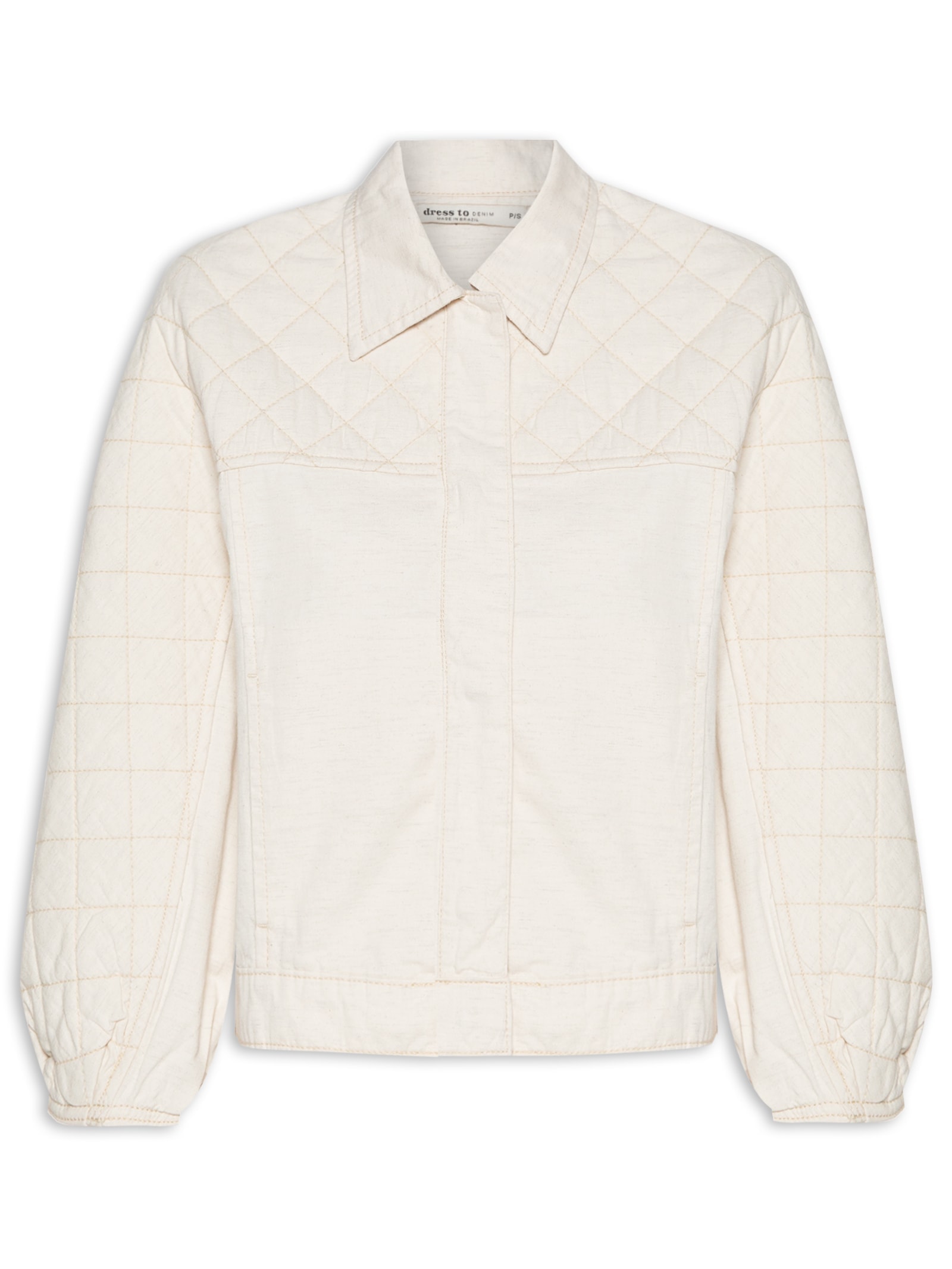 Jaqueta Feminina Sarja Linho Matesselê Dress To Off White