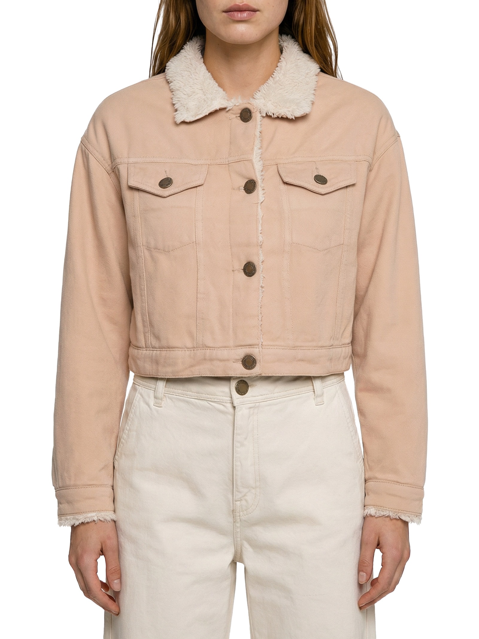 Jaqueta Feminina Sarja Lisa Bege Cacay