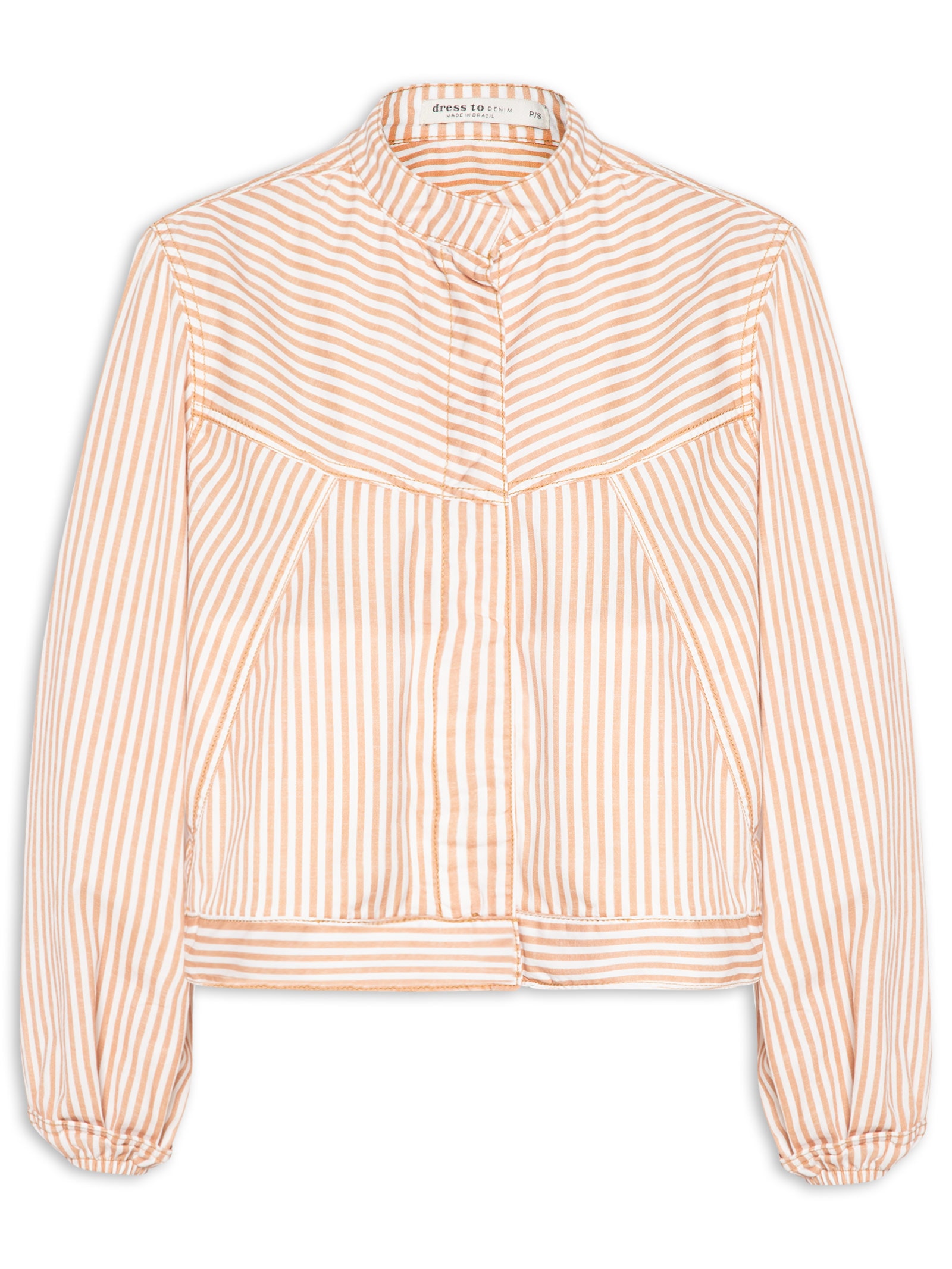 Jaqueta Feminina Sarja Mix Listras Vermelho Dress To