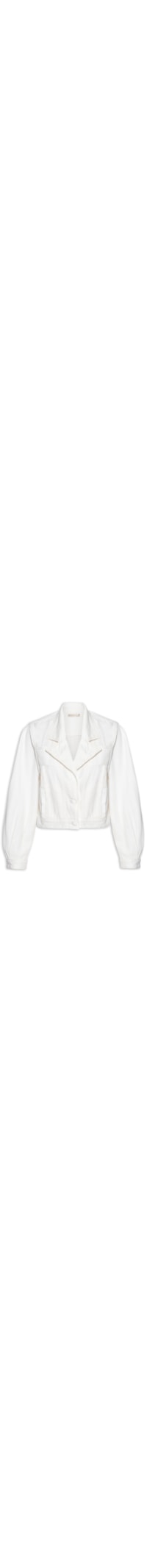 Jaqueta Feminina Sarja Recortes - Off White