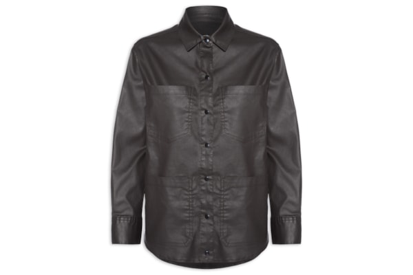 Jaqueta Feminina Sarja Resinada - Marrom