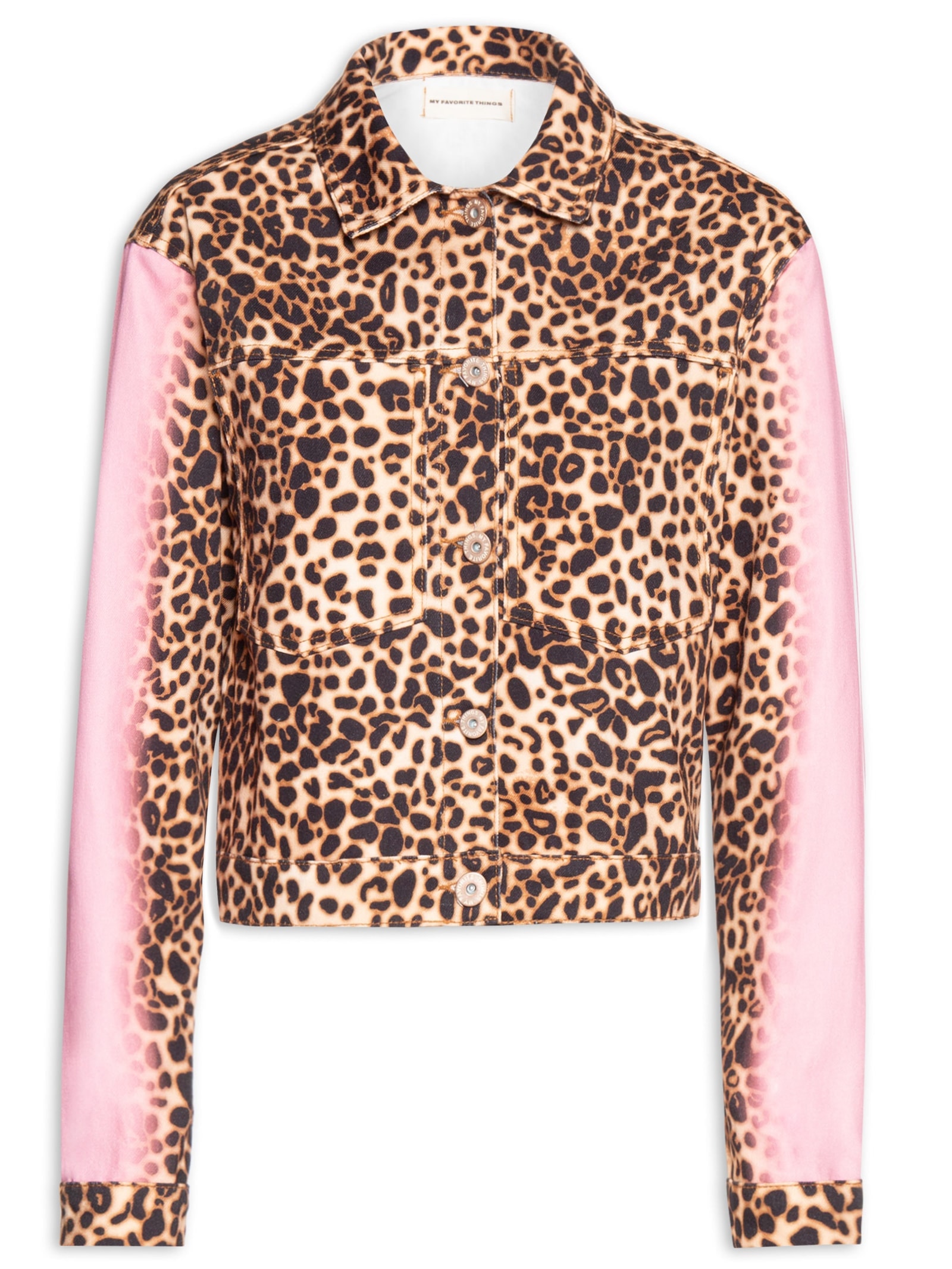 Jaqueta Feminina Sarja Trucker Estampada Animal Print My Favorite Things