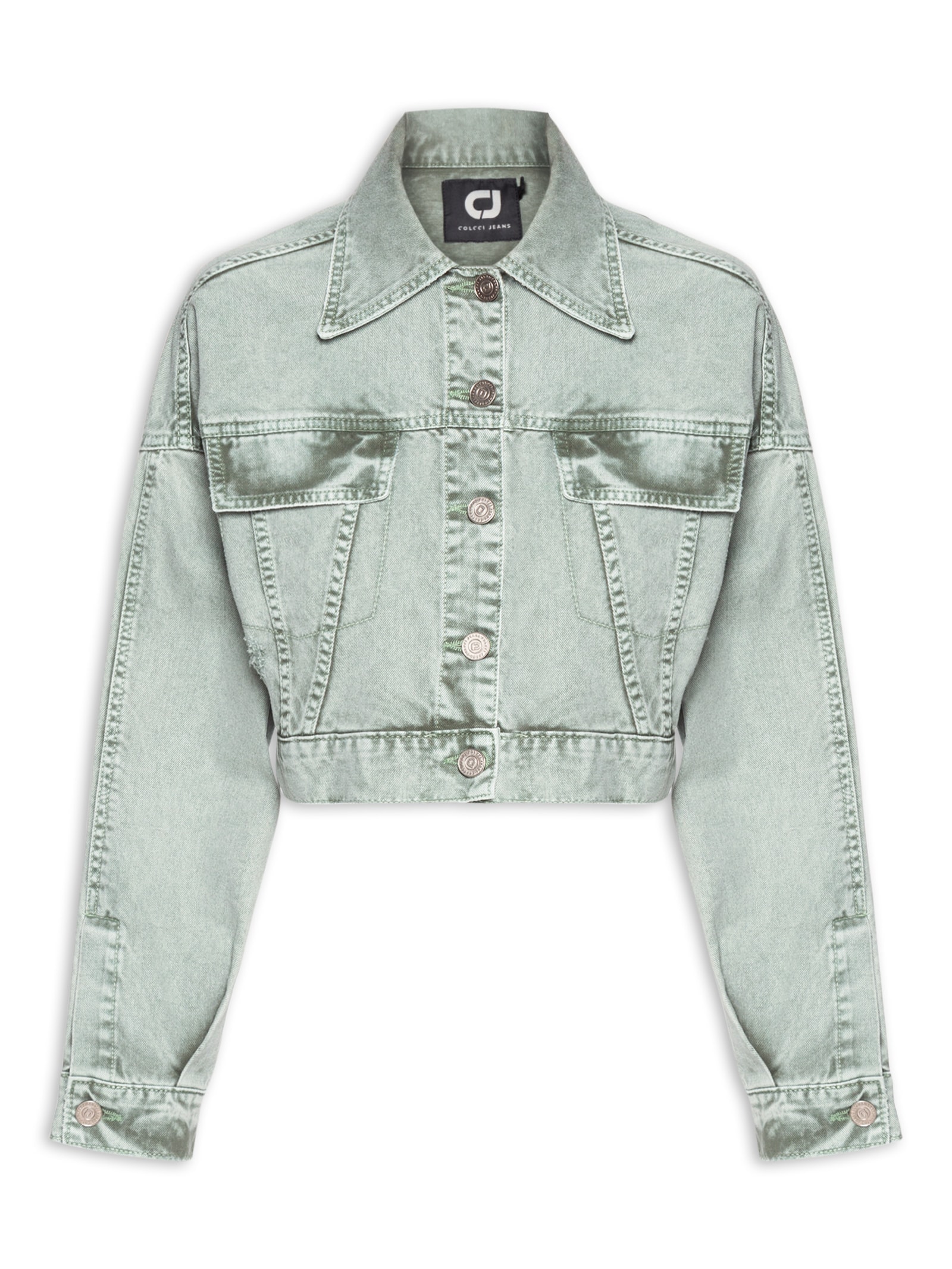 Jaqueta Feminina Sarja Verde Colcci Jeans