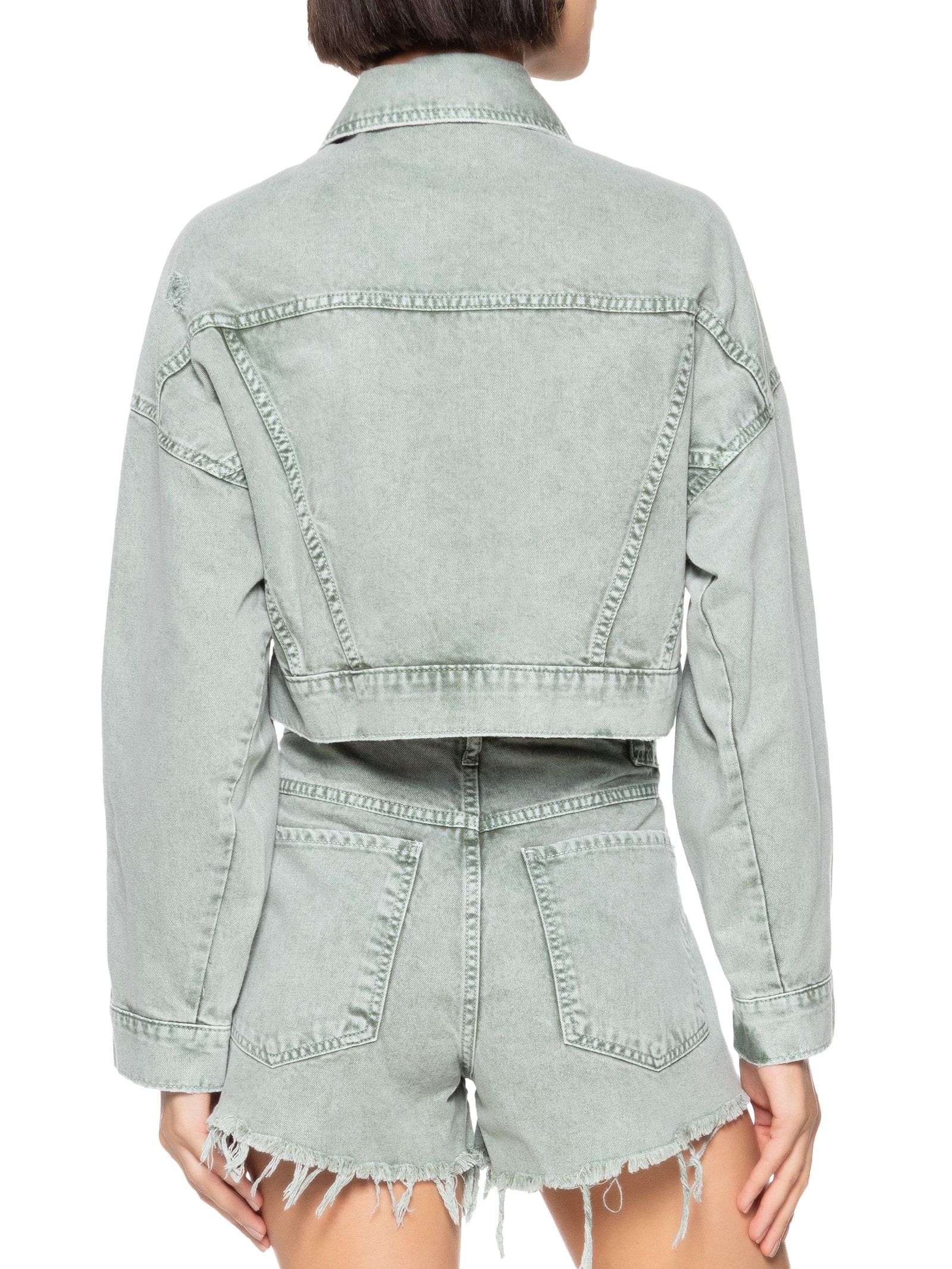 Jaqueta Feminina Sarja Verde Colcci Jeans