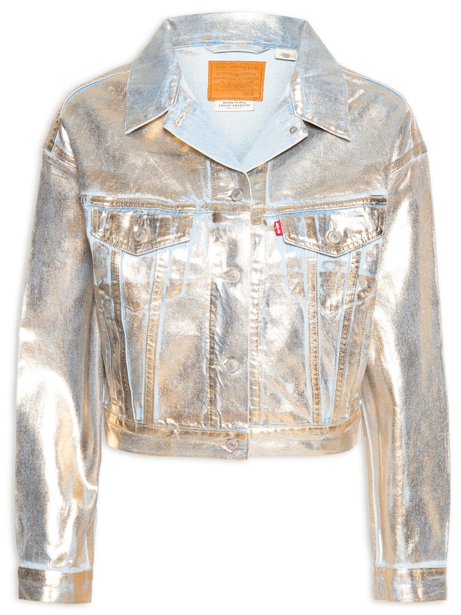 Levi'S - Jaqueta Feminina Shrunken 90s No Pleat - Azul