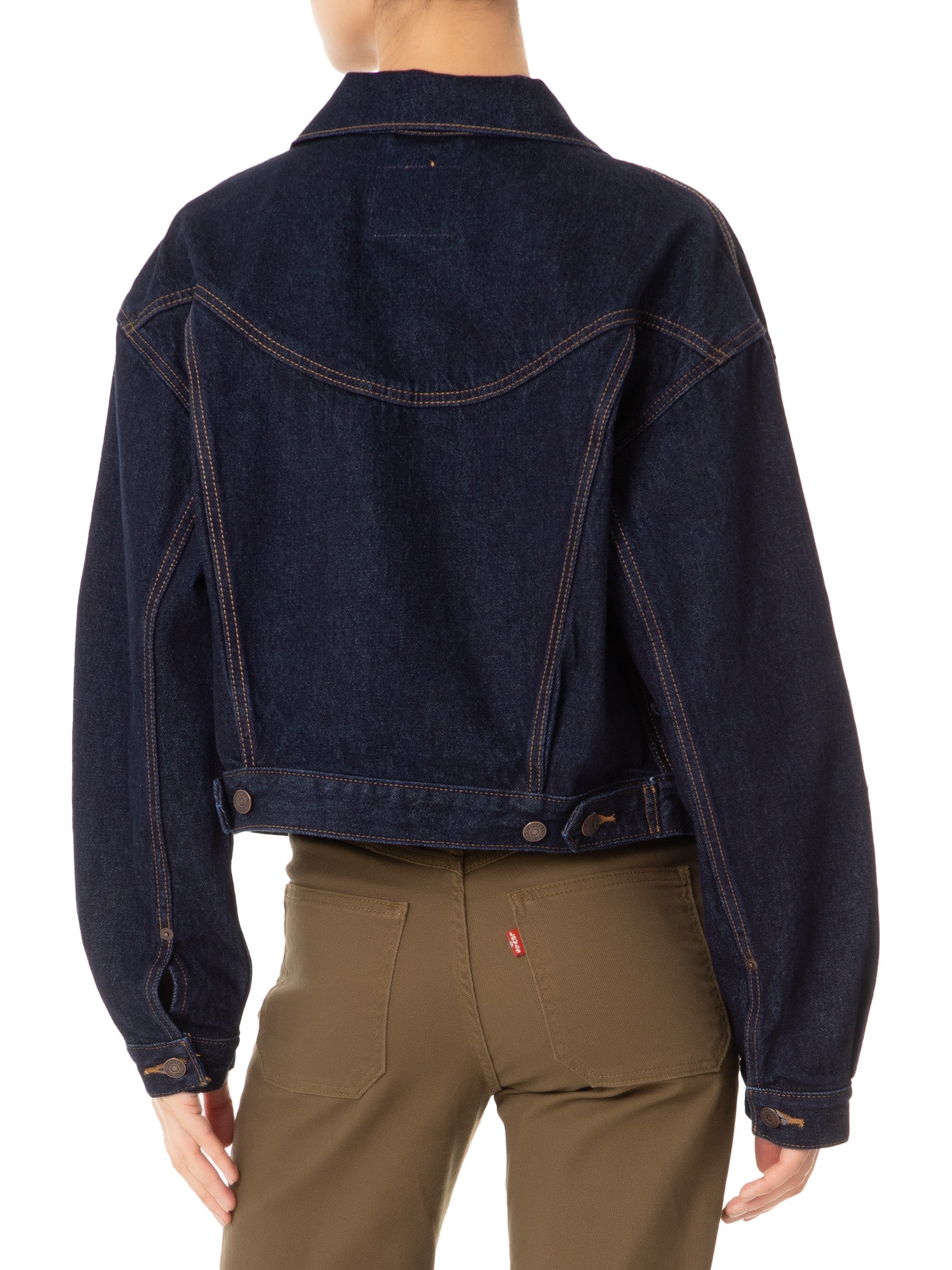 Jaqueta Feminina Shrunken 90s Trckr Wstrn Azul Levi's