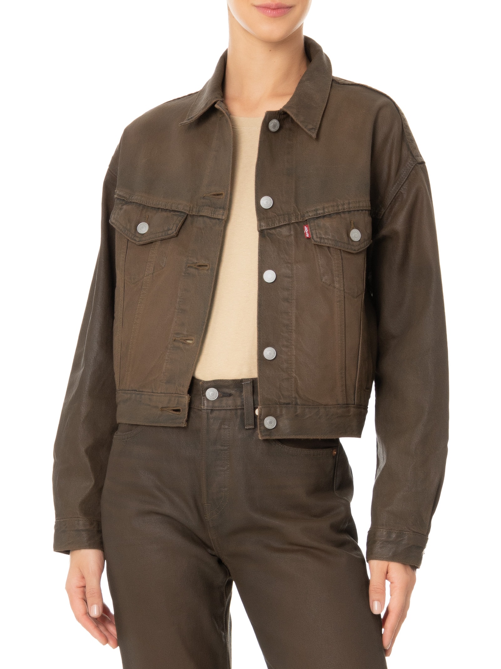 Levi's - Jaqueta Feminina Shrunken 90S Trucker - Marrom