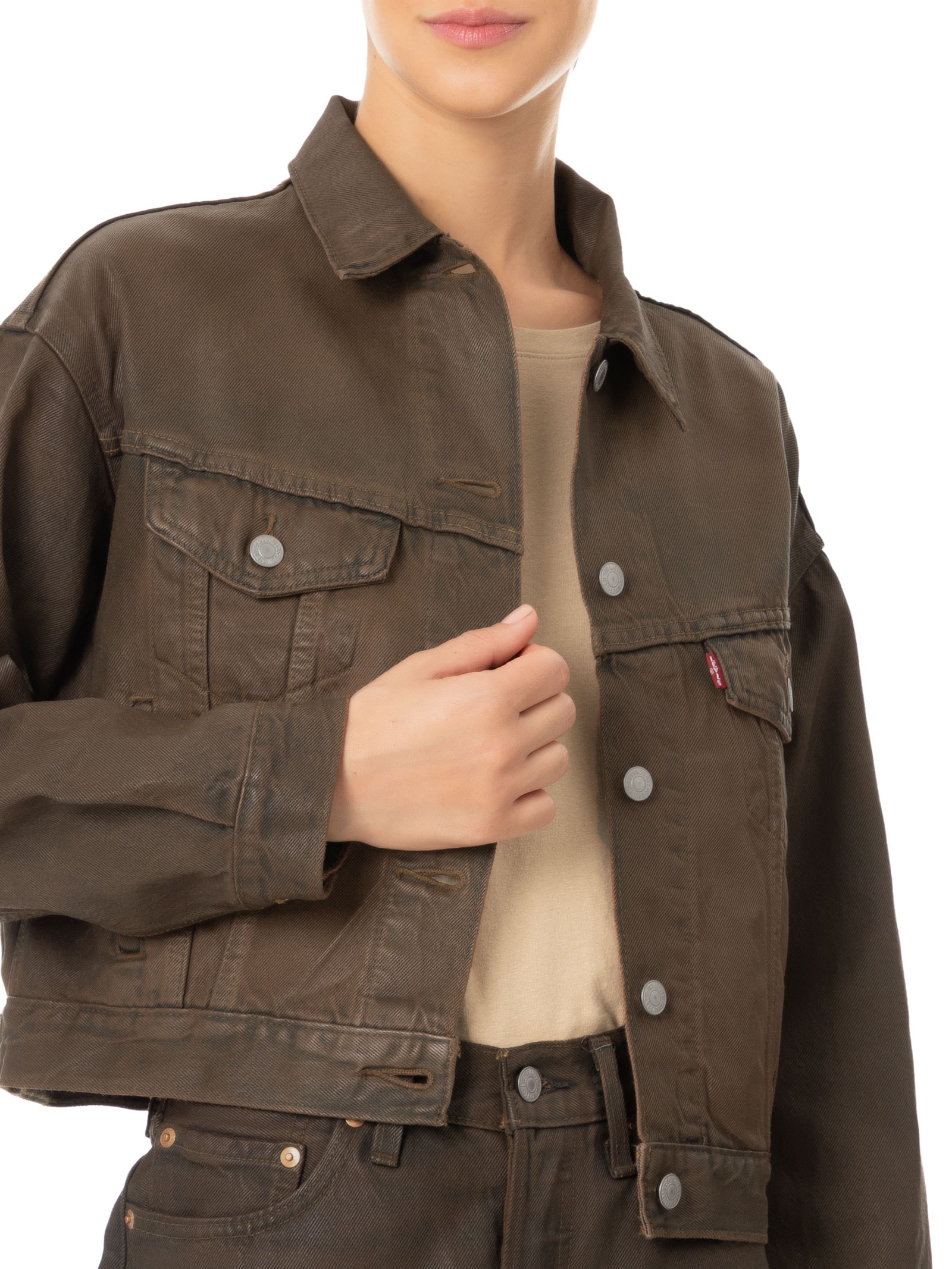 Levi's - Jaqueta Feminina Shrunken 90S Trucker - Marrom