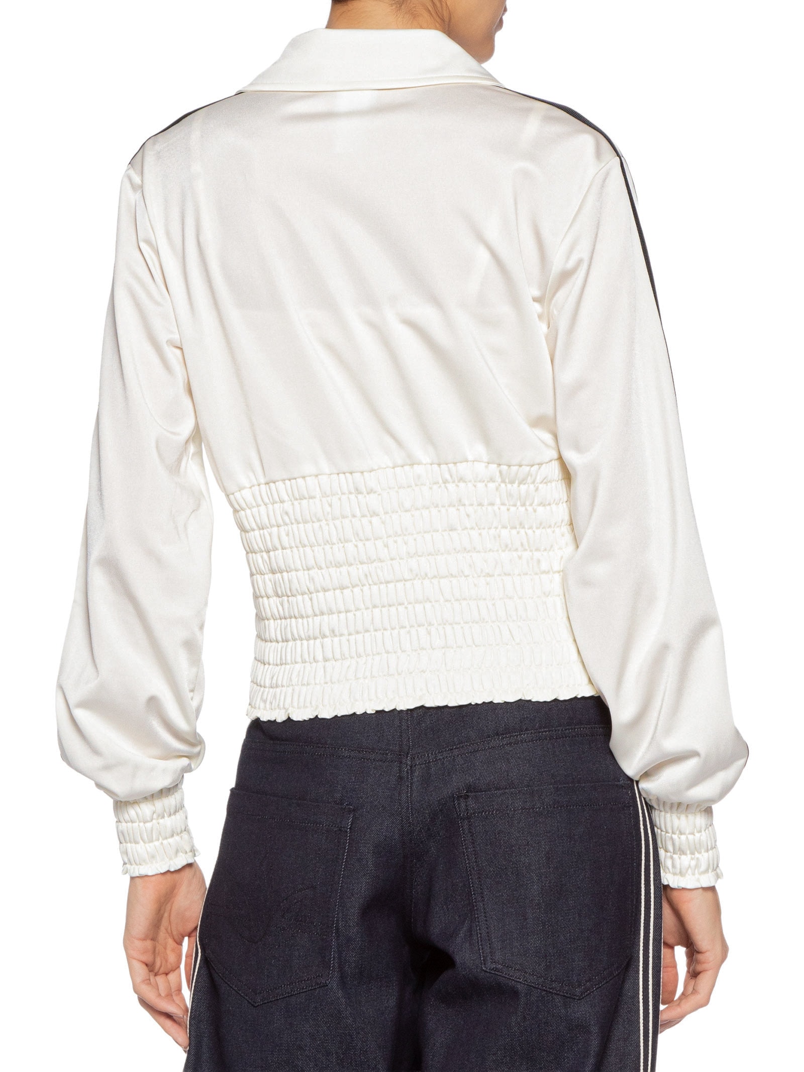 Jaqueta Feminina Smocked Firebird Tt - Branco - Adidas Originals