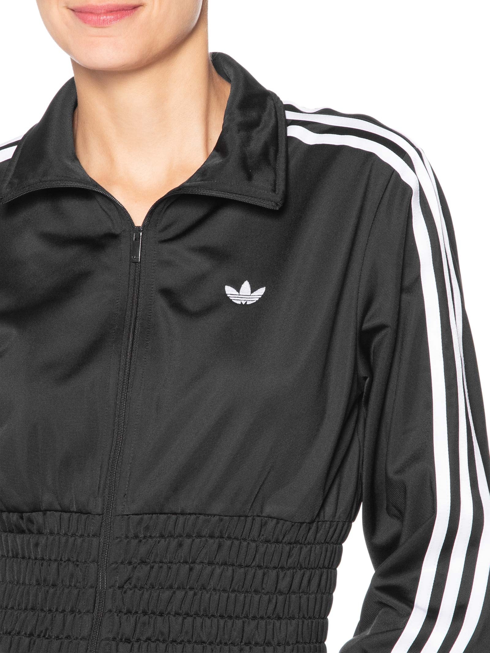 Jaqueta Feminina Smocked Firebird Tt - Preto - Adidas Originals