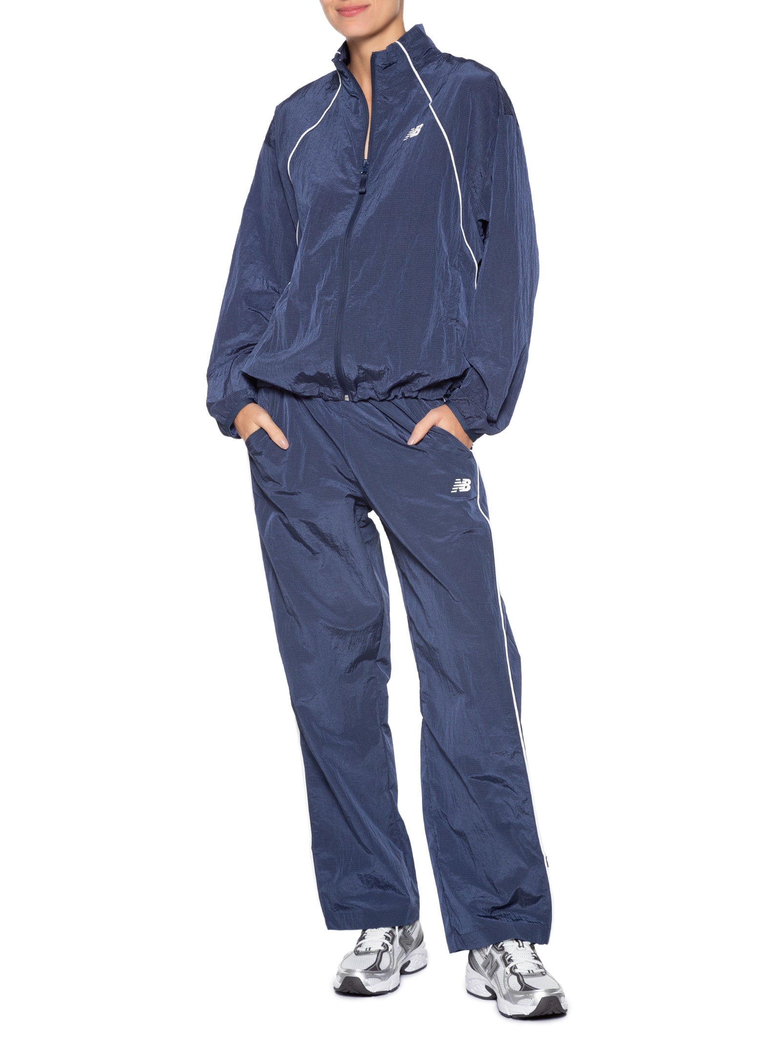 Jaqueta Feminina Sport Legacy Woven Azul New Balance