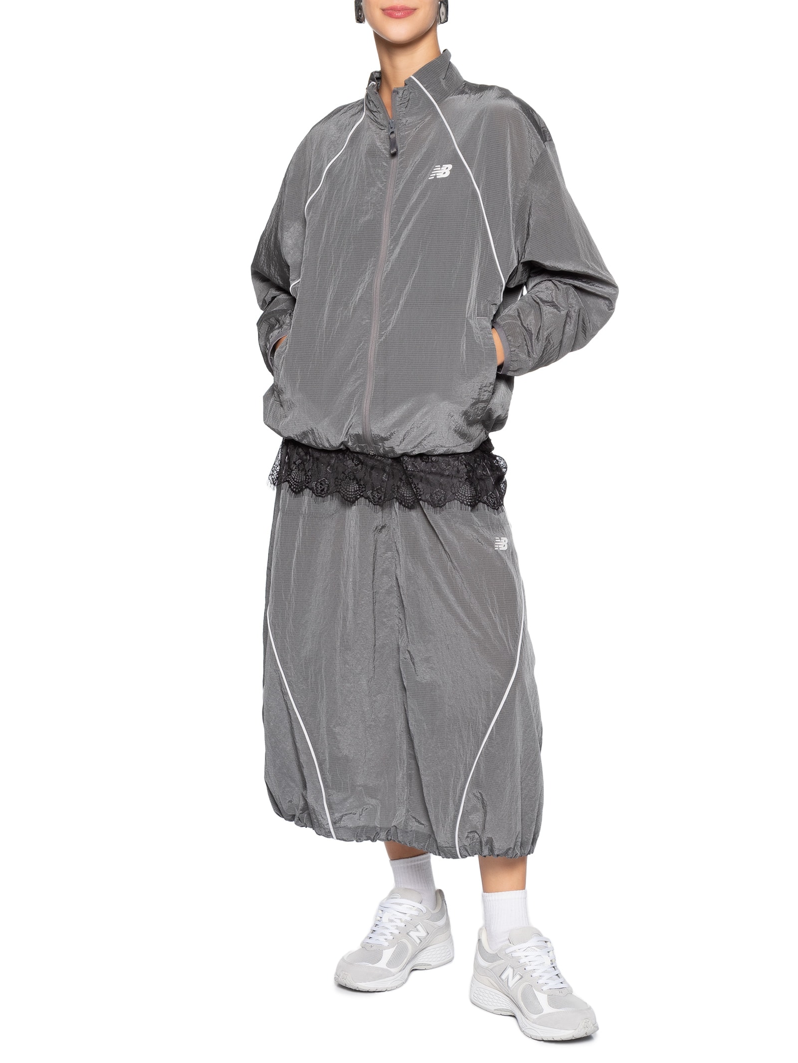 Jaqueta Feminina Sport Legacy Woven Cinza New Balance