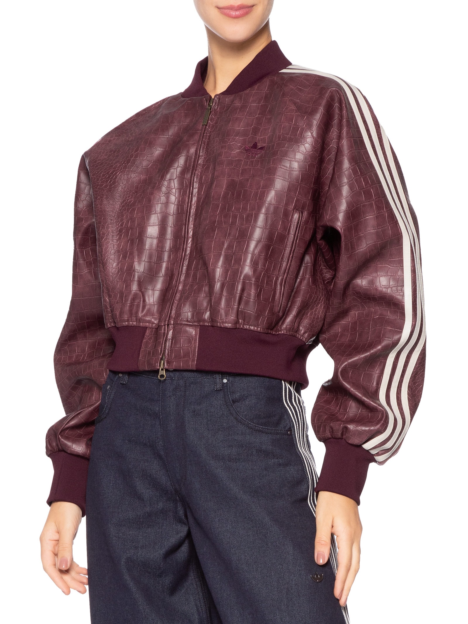 Jaqueta Feminina SST Pleather Marrom Adidas Originals