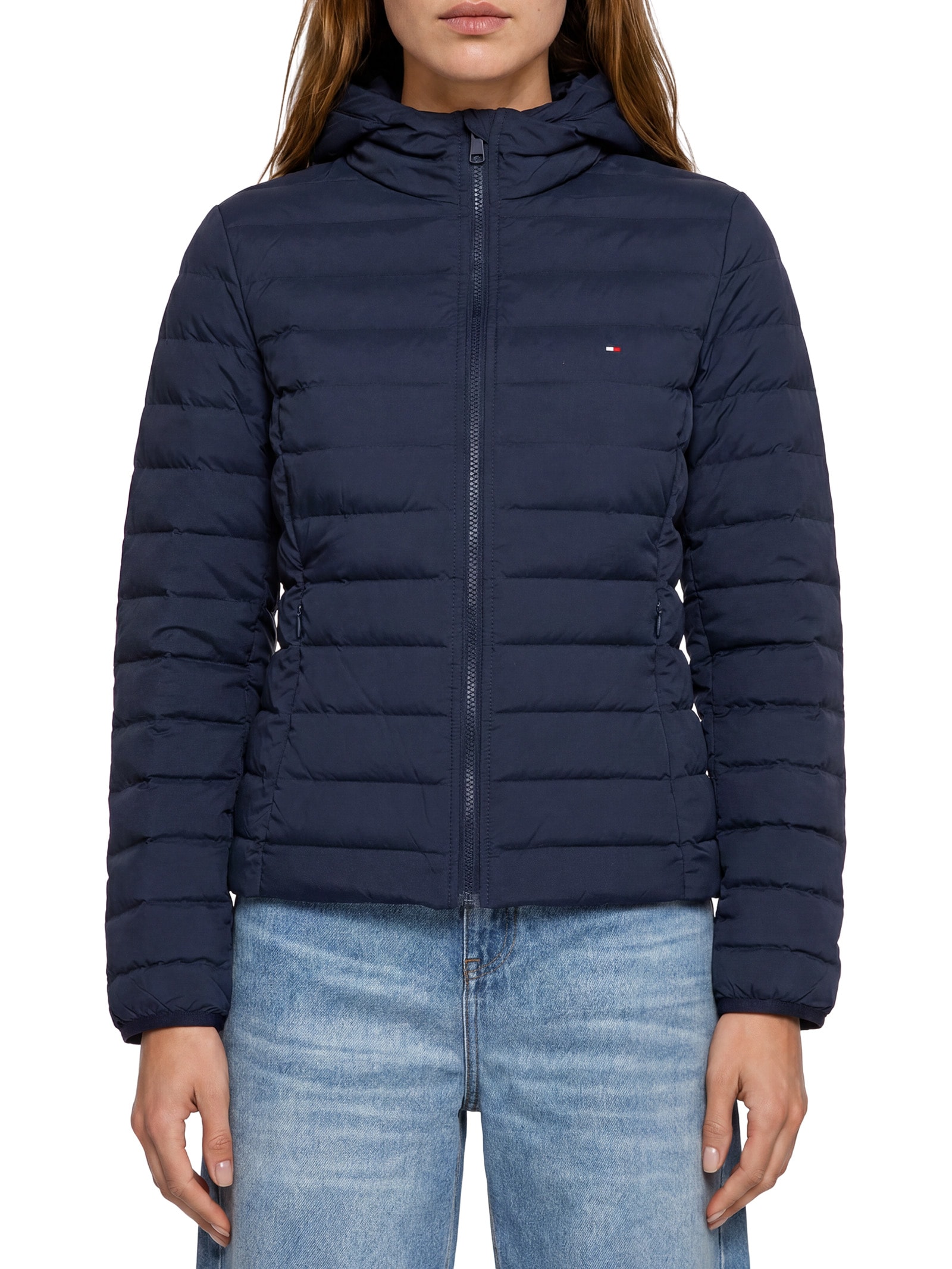 Jaqueta Feminina Stretch Nylon LW Down Azul Tommy Hilfiger