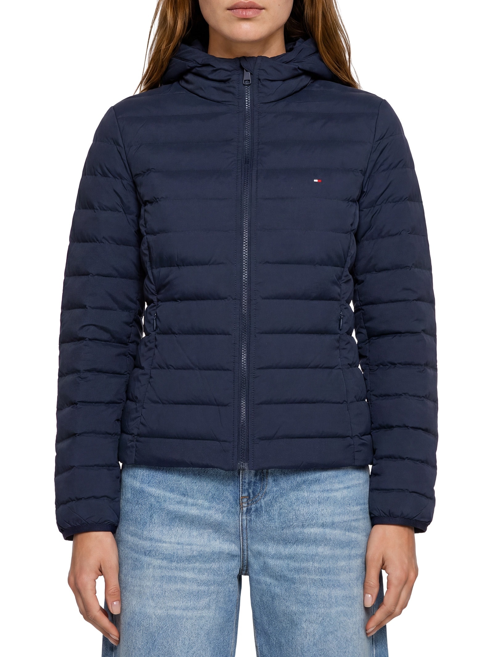 Jaqueta Feminina Stretch Nylon LW Down Azul Tommy Hilfiger