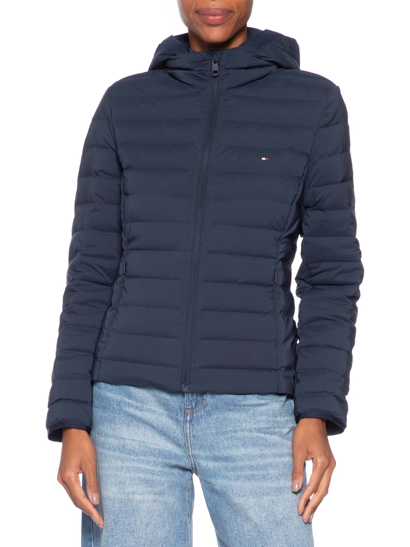 Jaqueta Feminina Stretch Nylon LW Down Azul Tommy Hilfiger