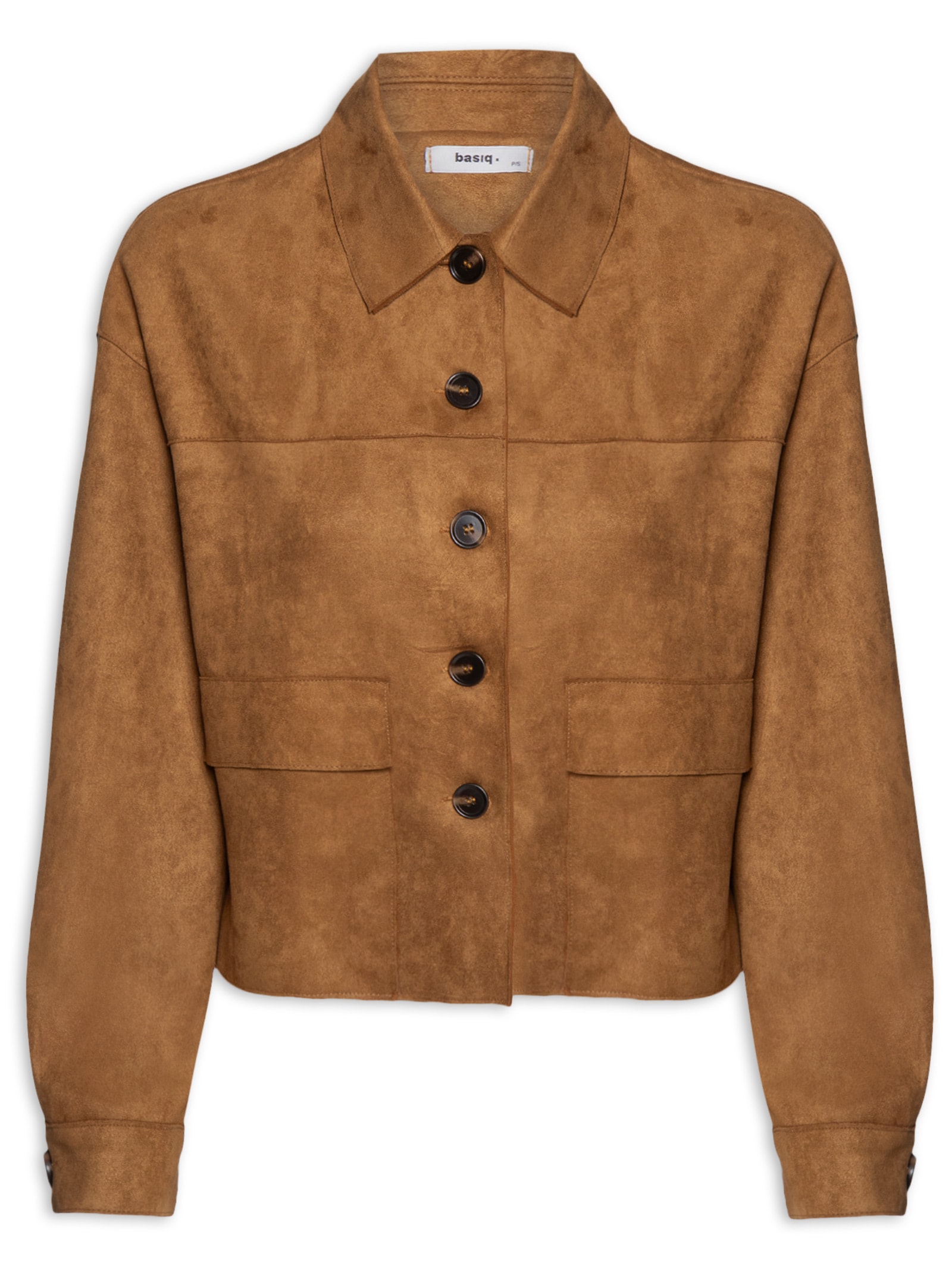 Jaqueta Feminina Suede Bege Basiq