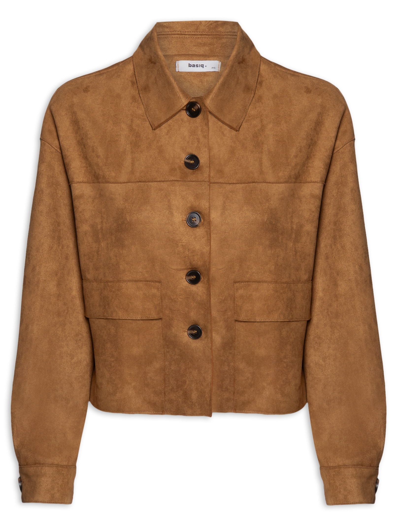 Jaqueta Feminina Suede Bege Basiq