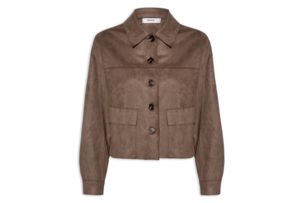 Jaqueta Feminina Suede - Marrom