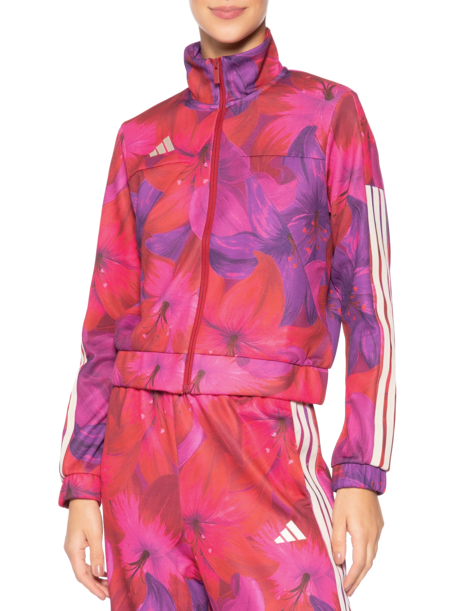 Jaqueta Feminina Tiro TT Rosa Adidas + Farm