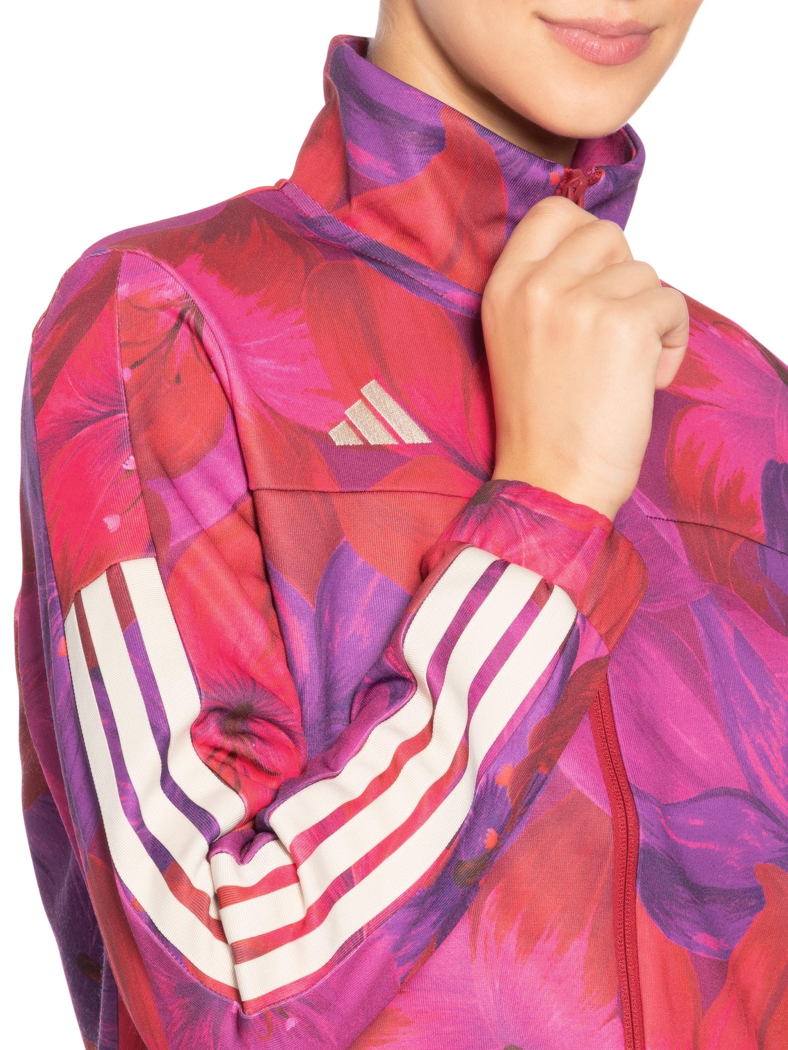 Jaqueta Feminina Tiro TT Rosa Adidas + Farm
