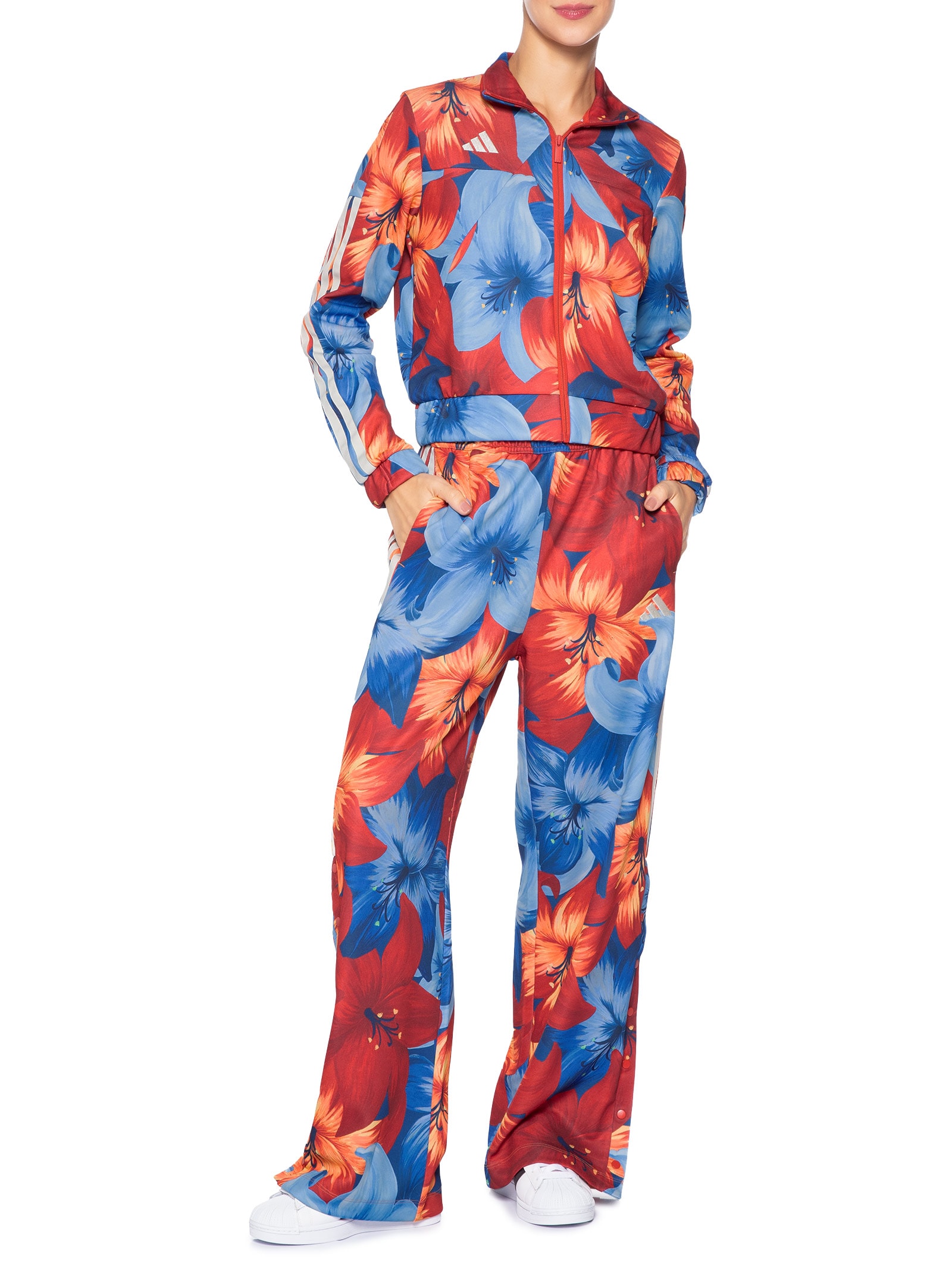 Jaqueta Feminina Tiro TT Vermelho Adidas + Farm