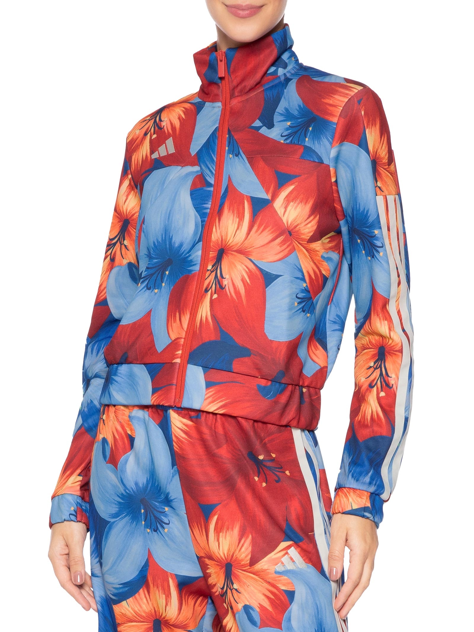 Jaqueta Feminina Tiro TT Vermelho Adidas + Farm