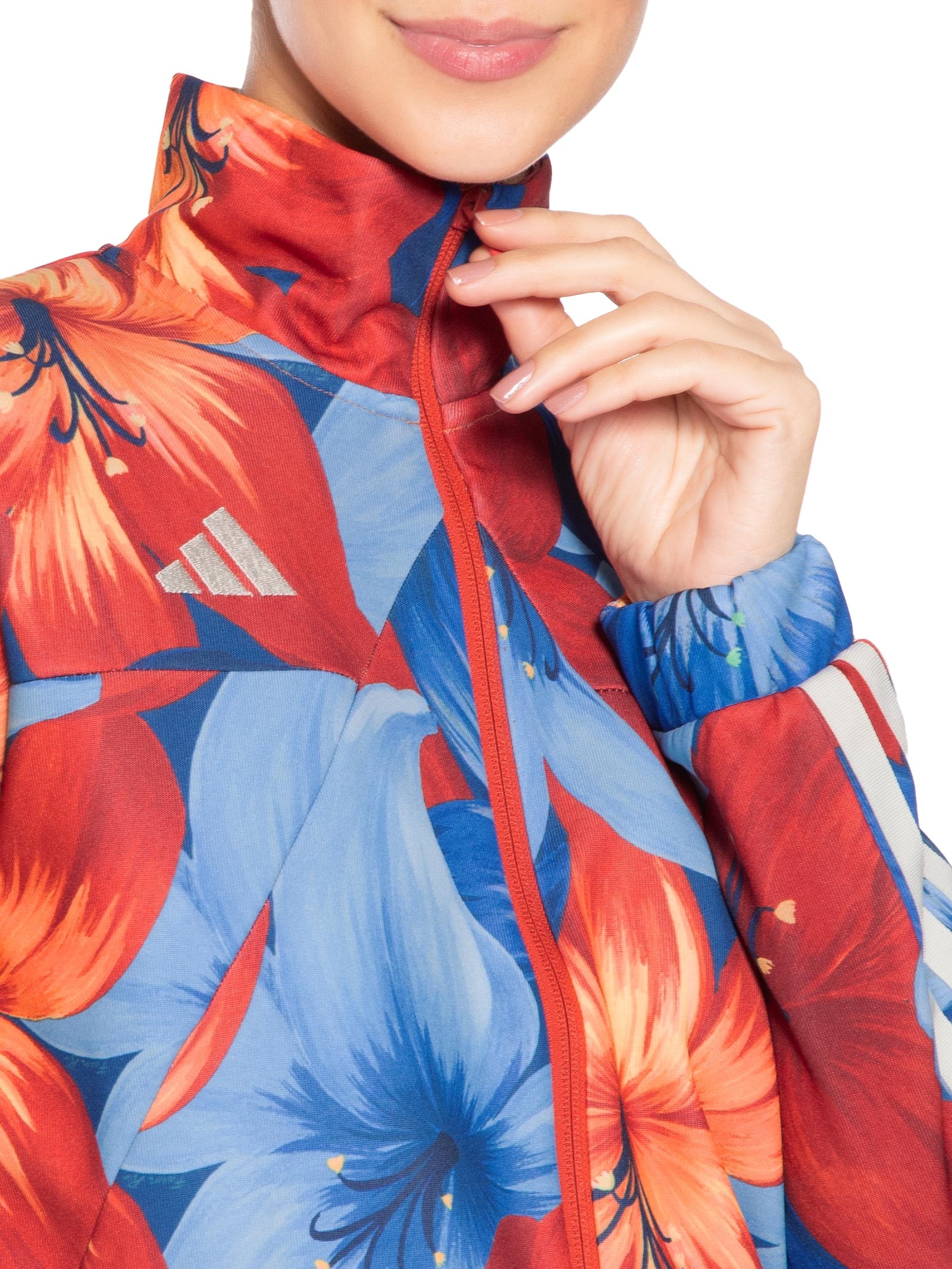 Jaqueta Feminina Tiro TT Vermelho Adidas + Farm