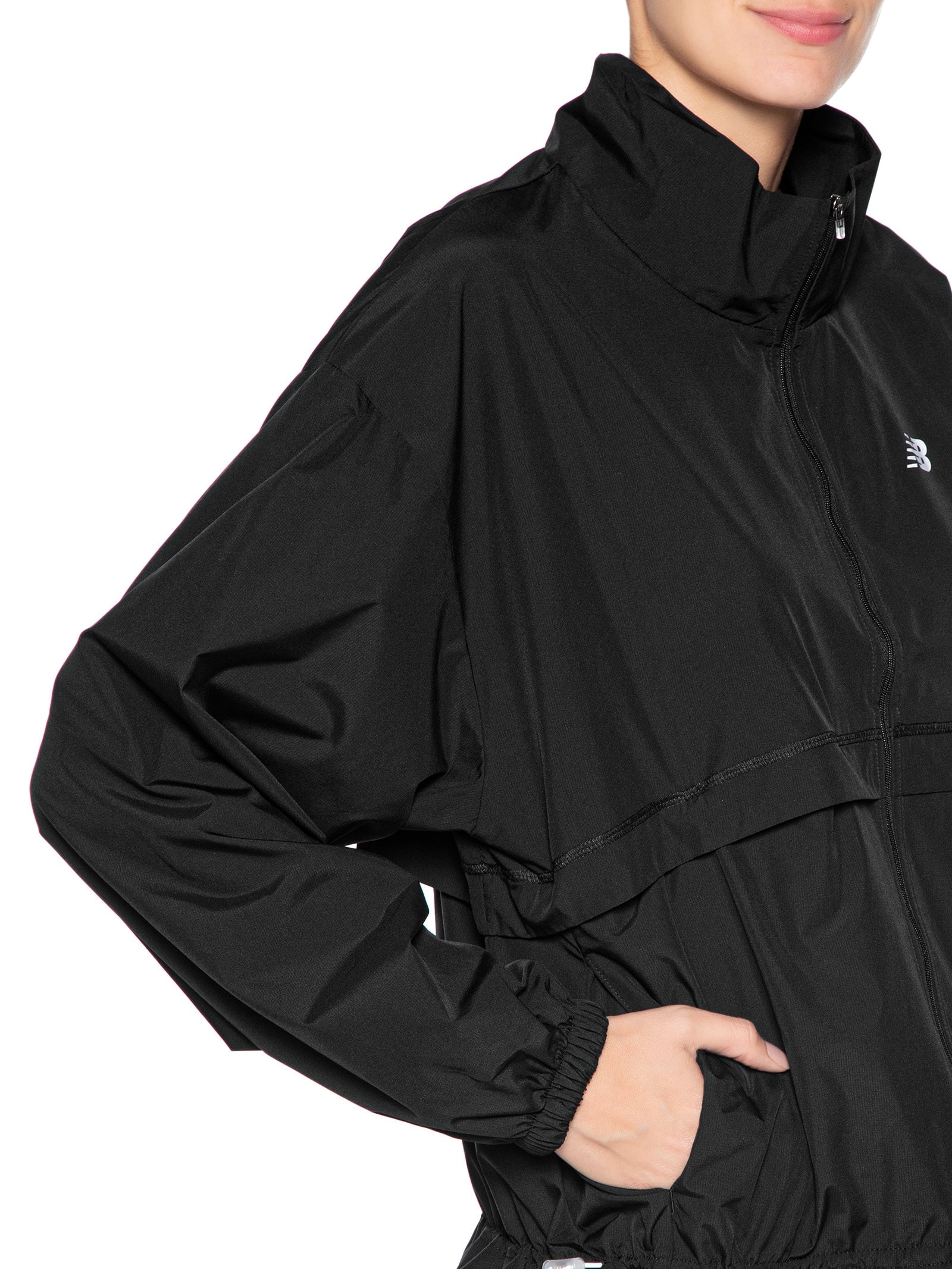 Jaqueta Feminina Trackside Woven Preto New Balance