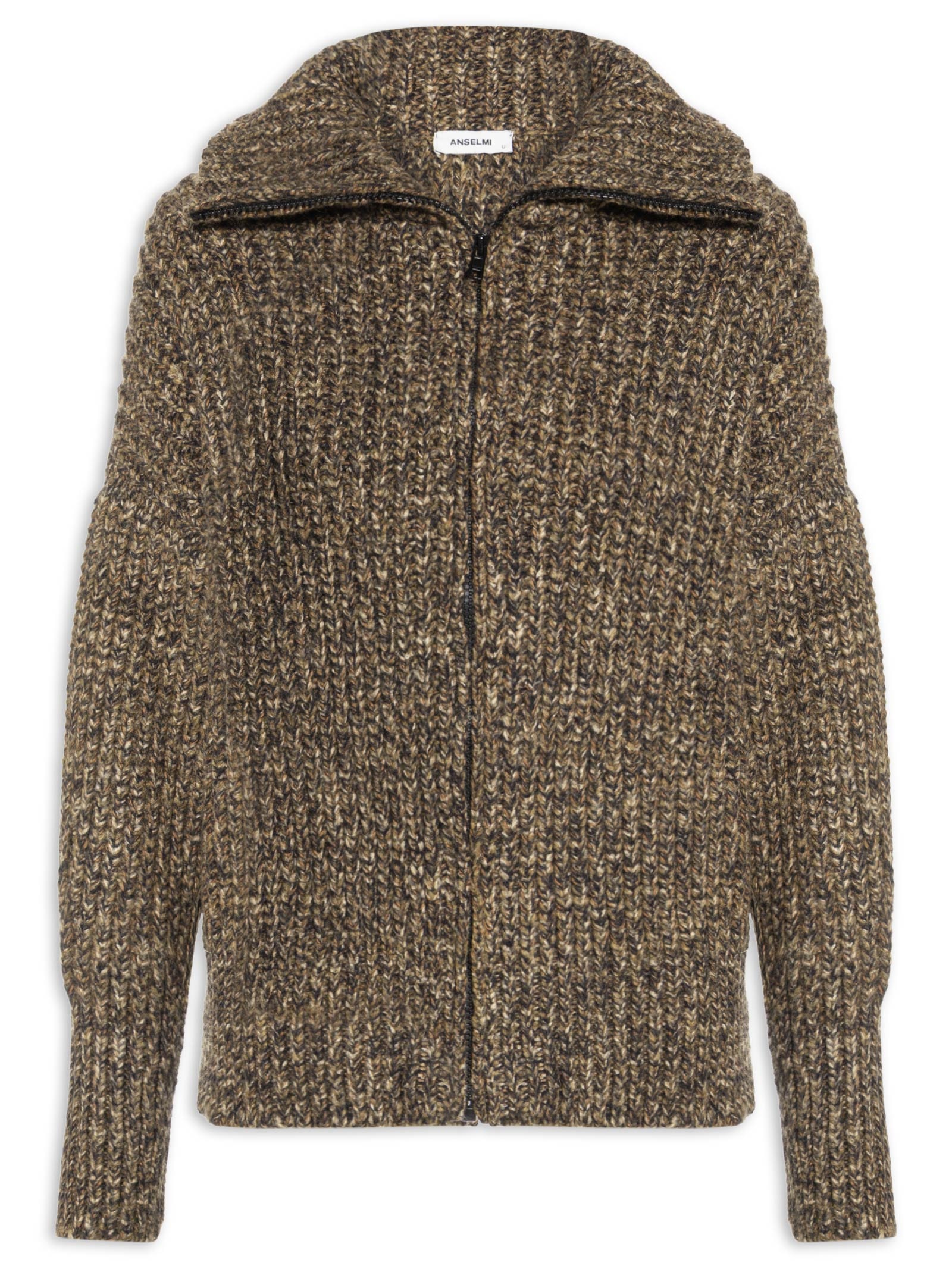 Jaqueta Feminina Tricot Marrom Anselmi