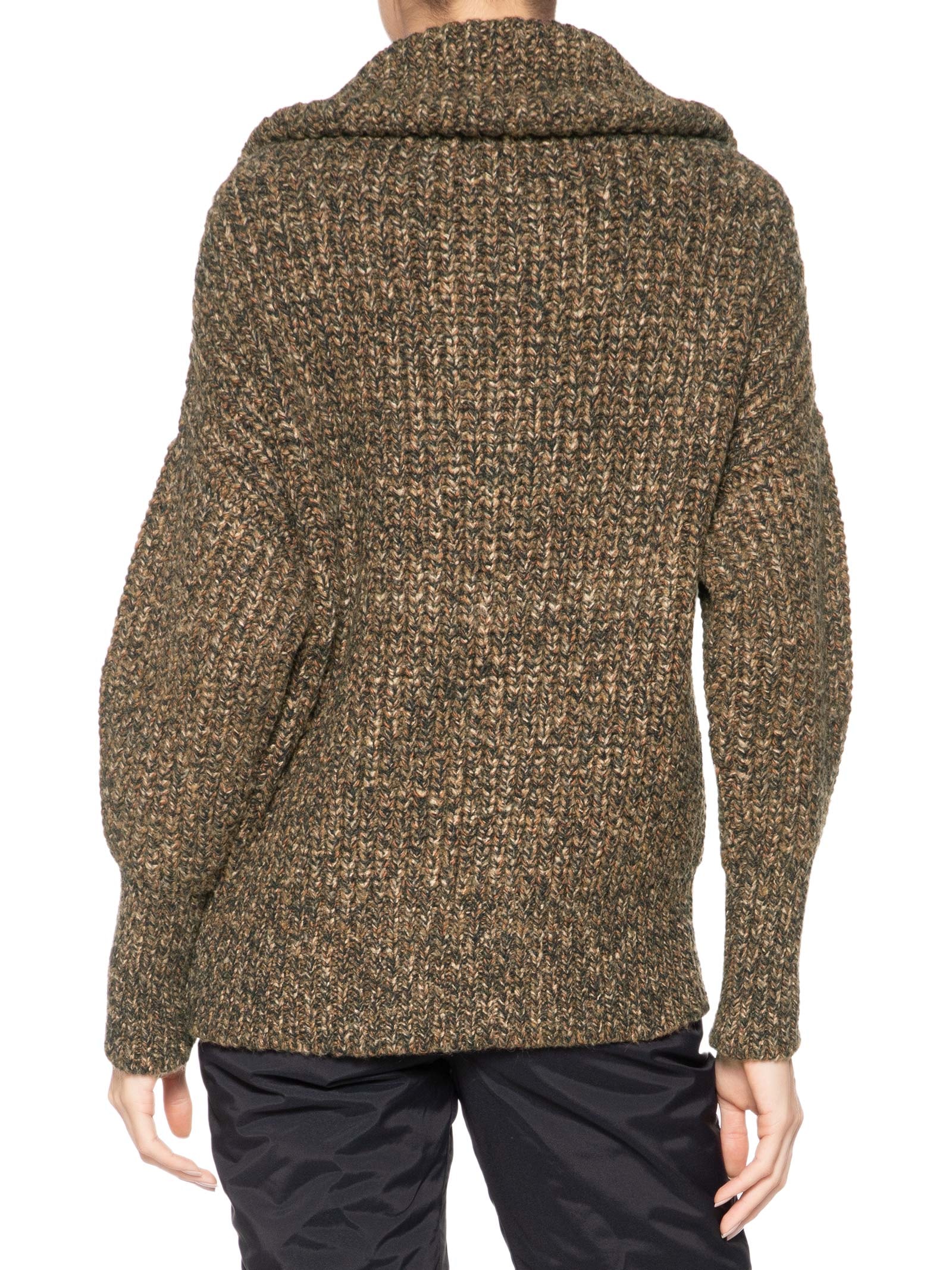 Jaqueta Feminina Tricot Marrom Anselmi