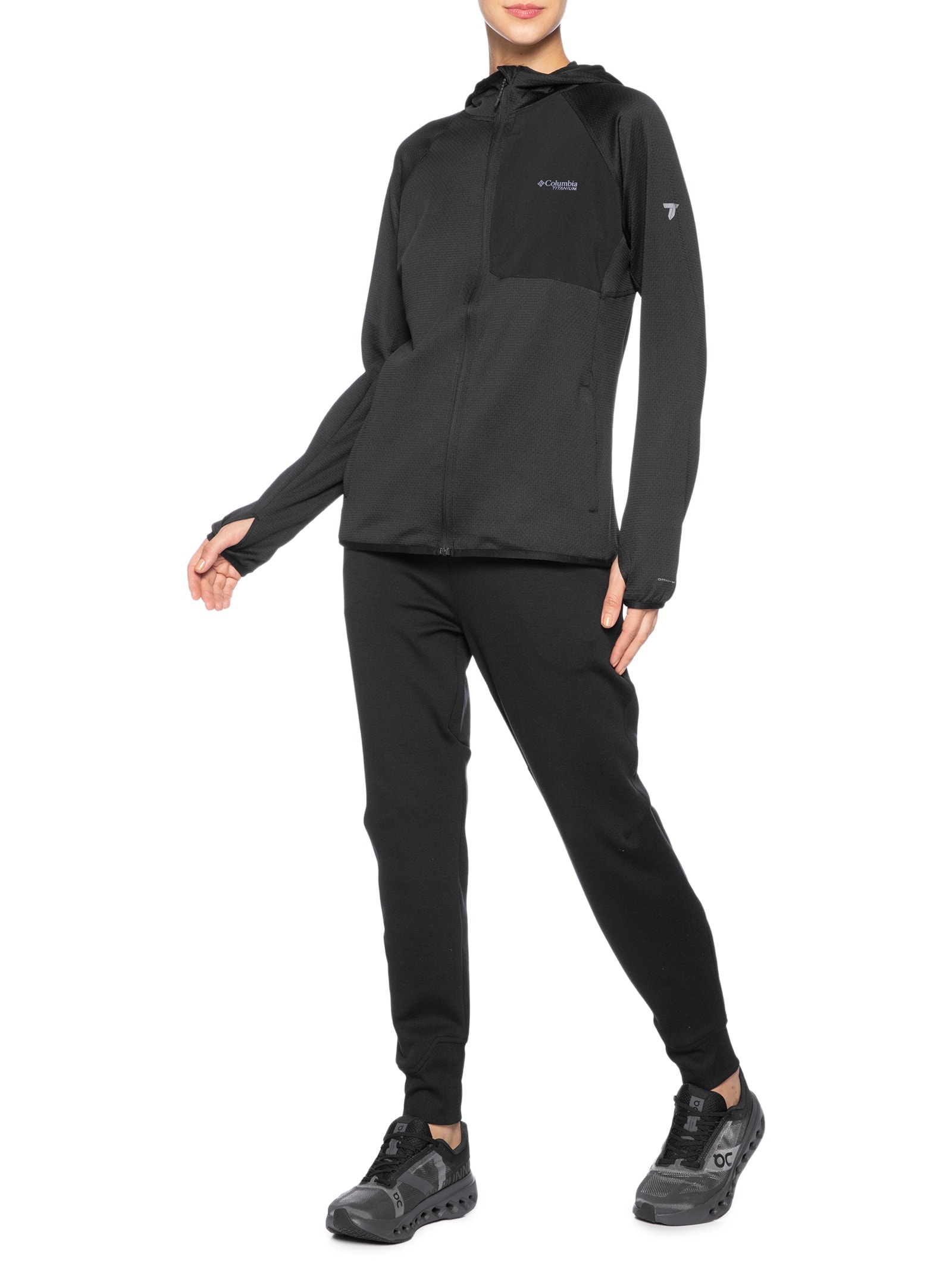Jaqueta Feminina Triple Canyon™ Grid Fleece Hooded Fz Preto Columbia