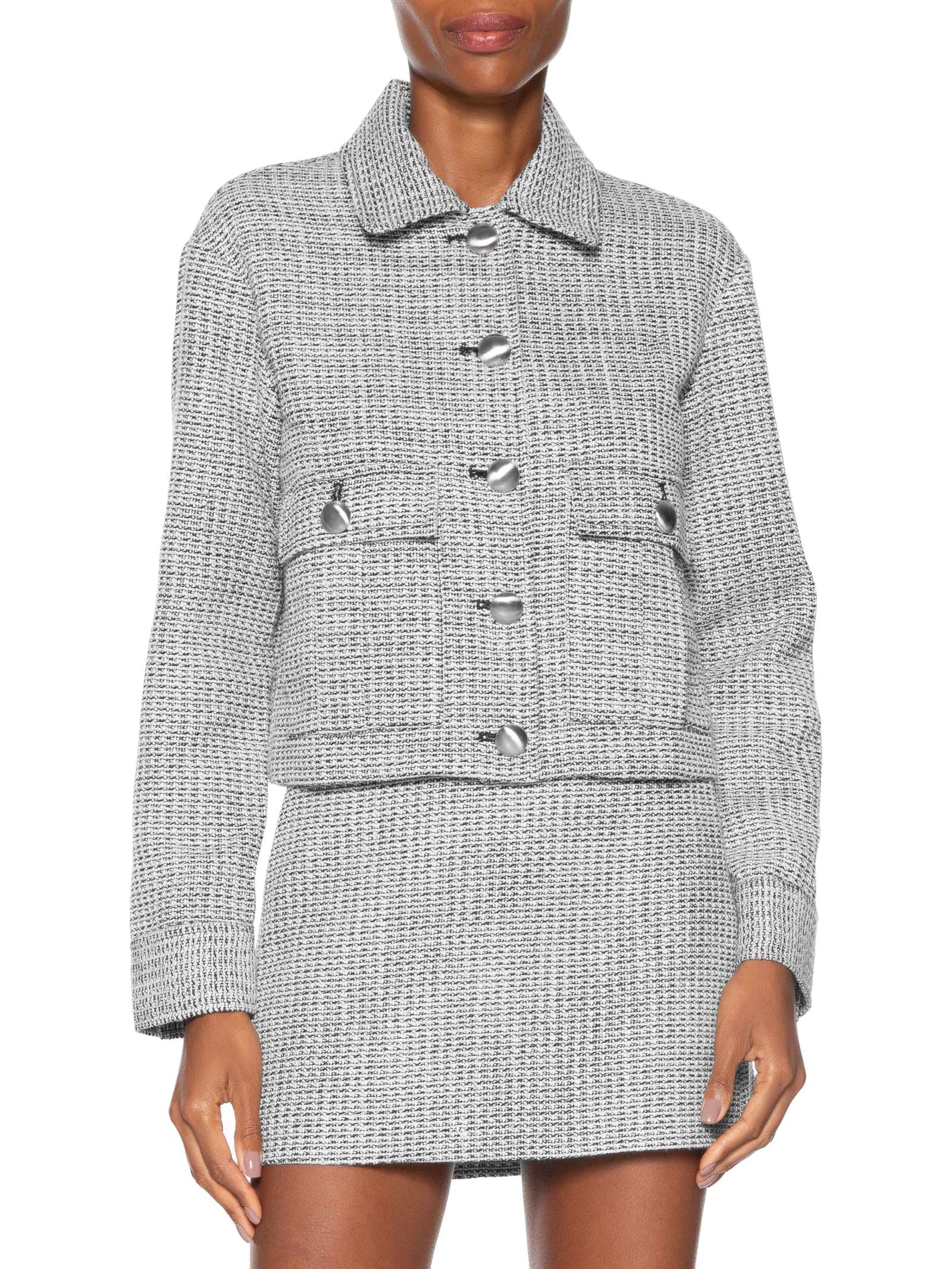 Jaqueta Feminina Tweed Preto Animale