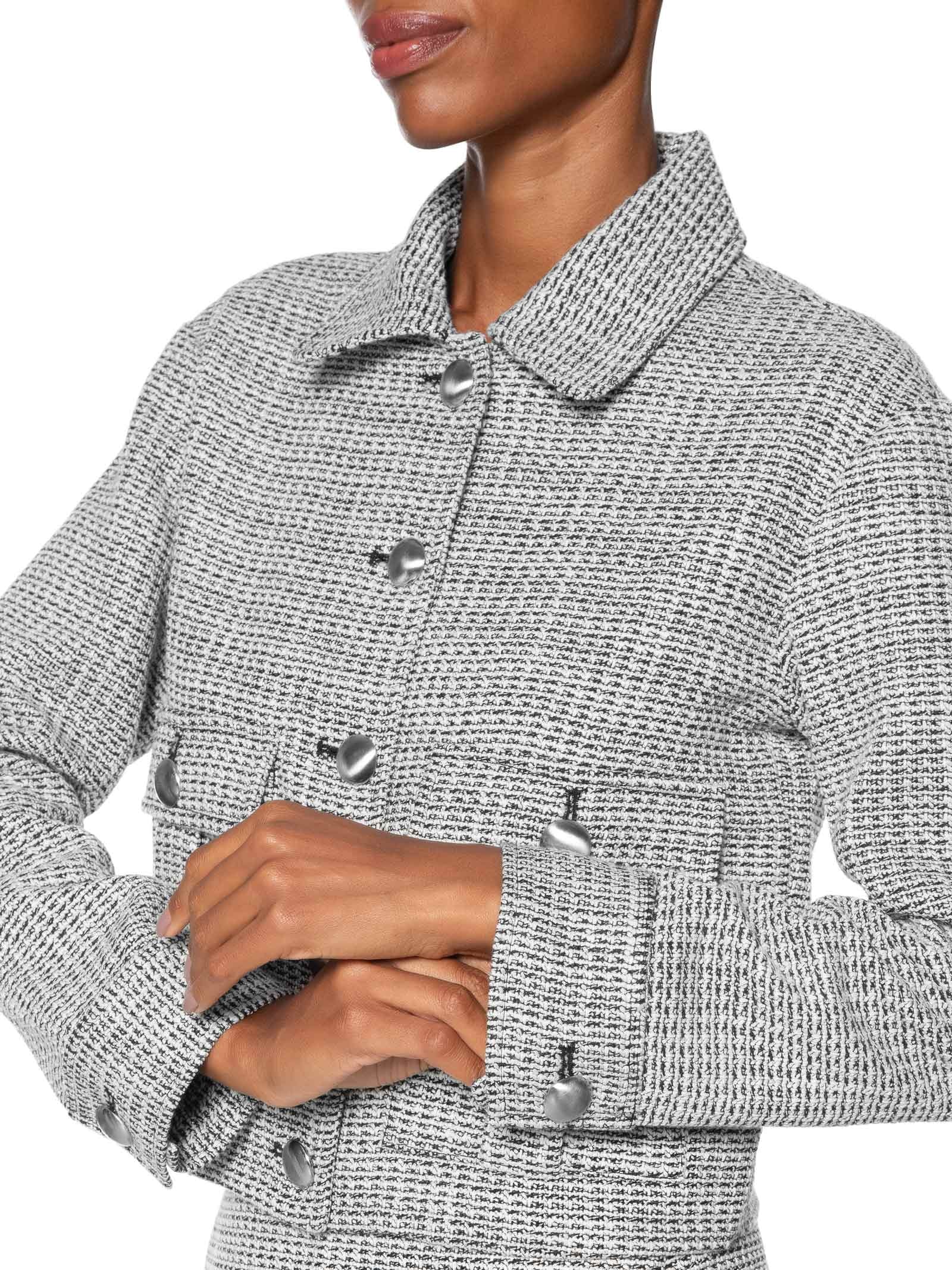 Jaqueta Feminina Tweed Preto Animale