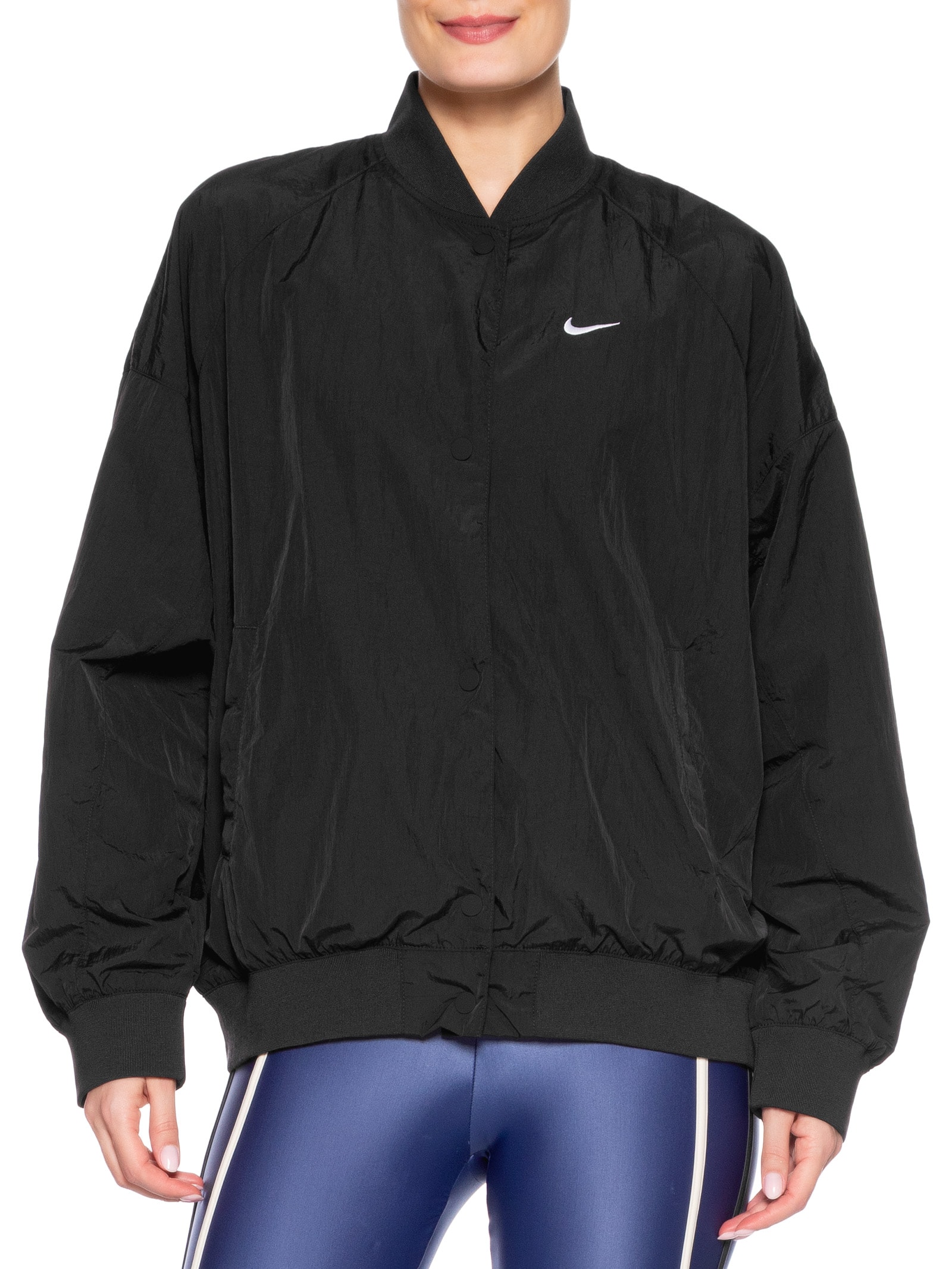 Jaqueta Feminina W NSW HBR Varsity Preto Nike