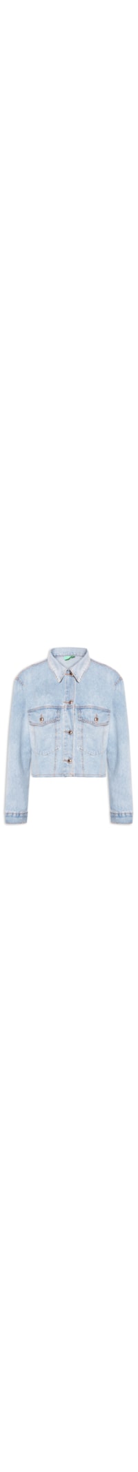 Jaqueta Jeans Cropped - Azul
