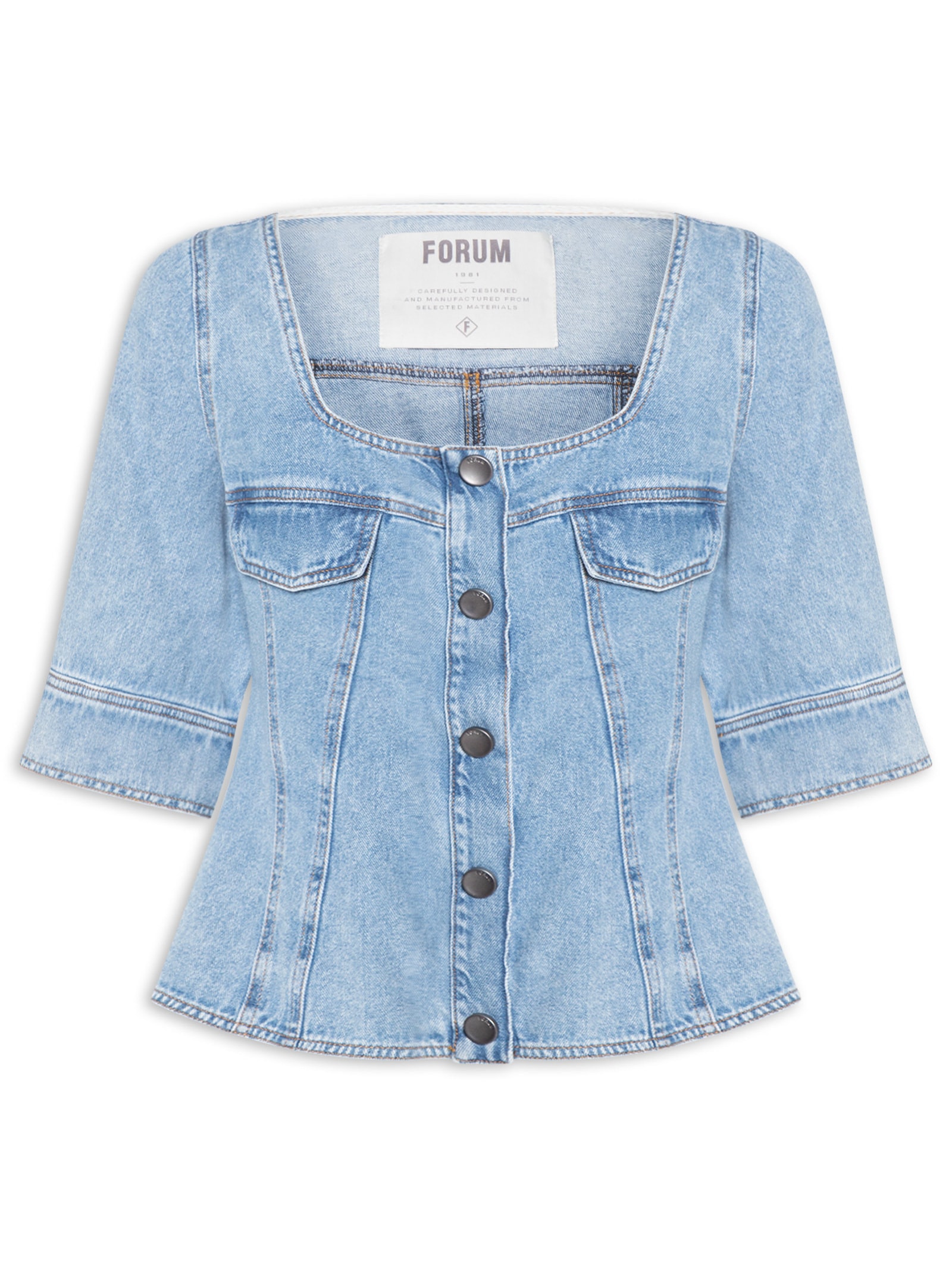 Jaqueta Jeans Feminina Azul Forum