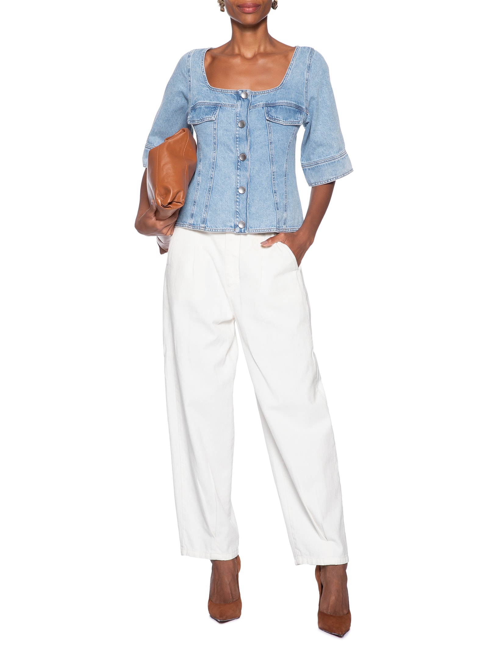 Jaqueta Jeans Feminina Azul Forum