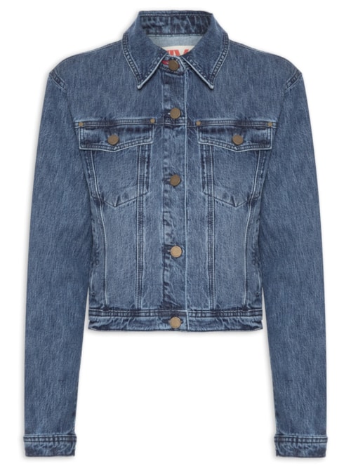 Jaqueta Jeans Feminina Basic - Azul