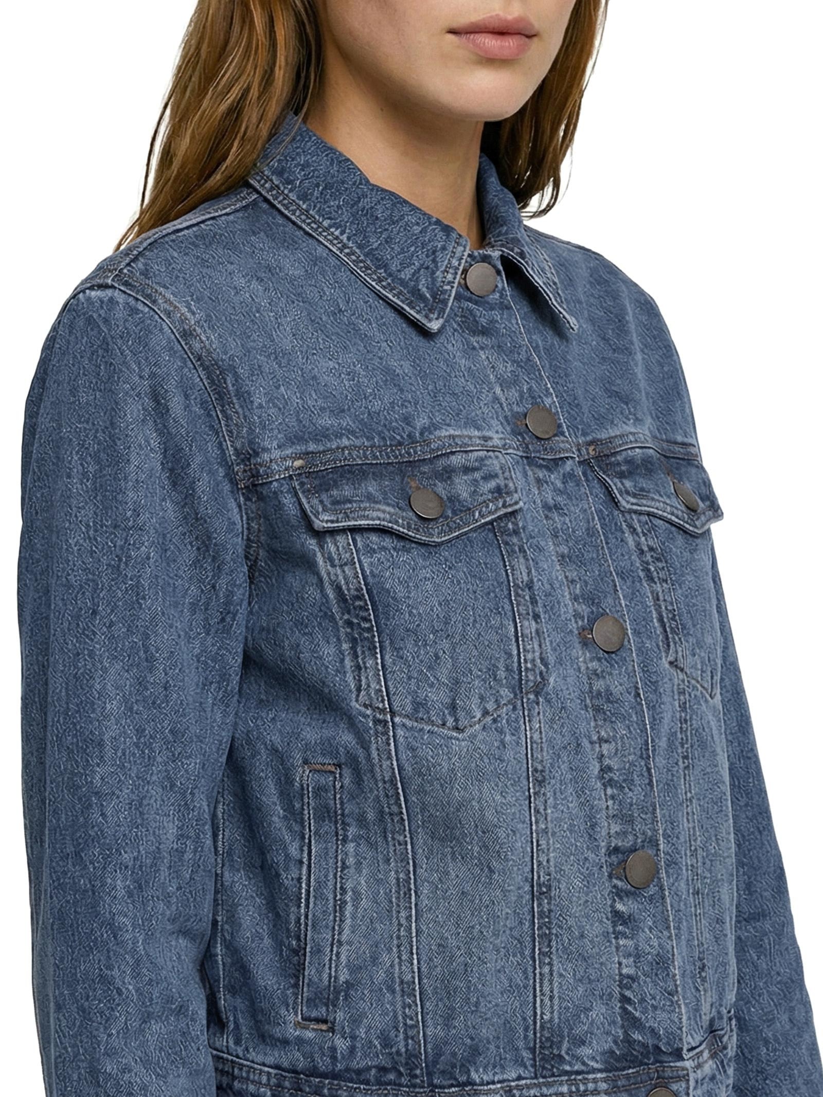 Jaqueta Jeans Feminina Basic Azul Cantão