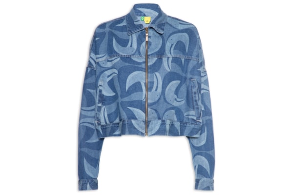 Jaqueta Jeans Feminina Laser Tuca Tropical – Azul